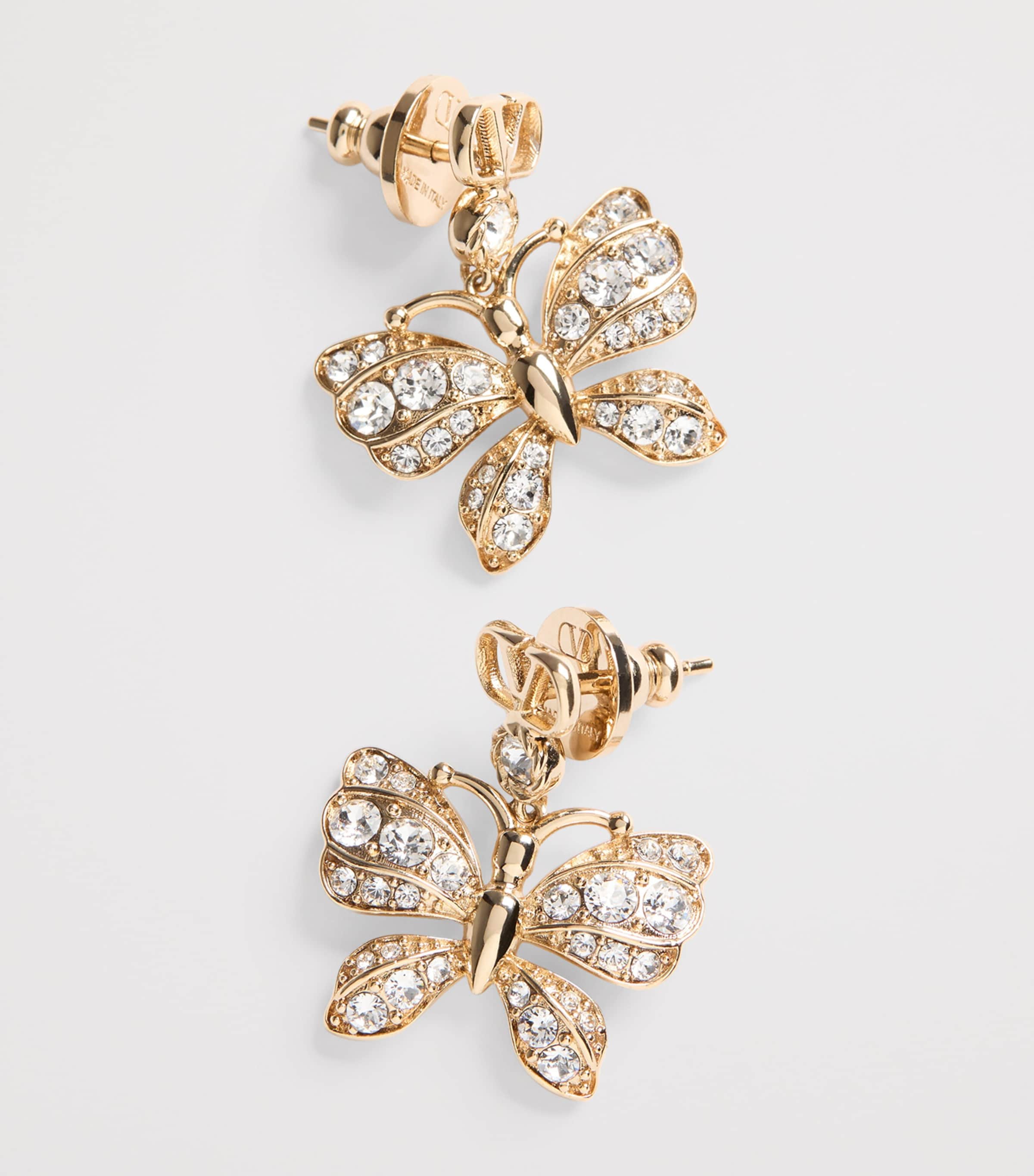 Valentino Garavani Swarovski Crystal Flutterby Earrings Image 2