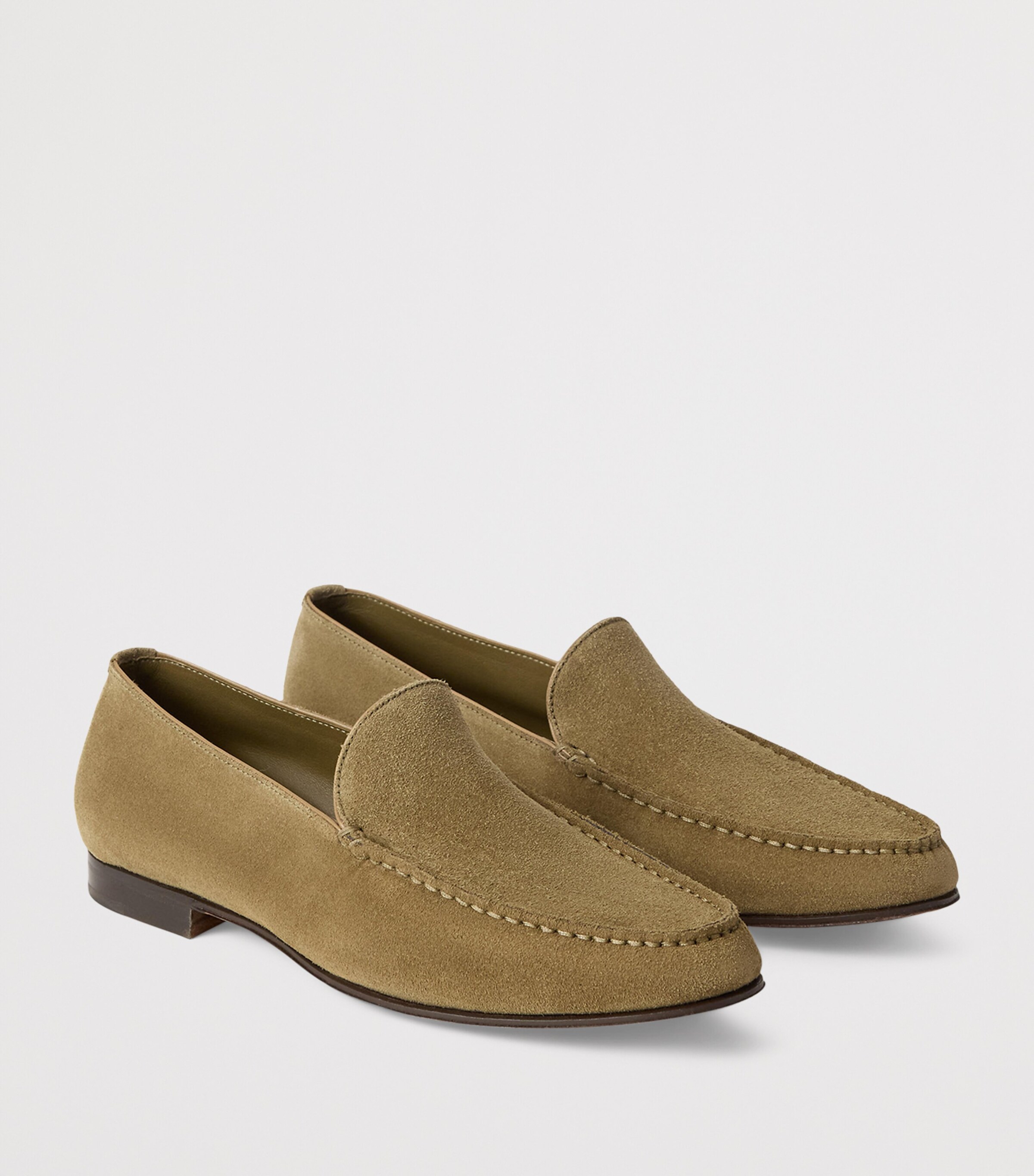 Ralph Lauren Collection Suede Darcey Loafers Porcini Image 2