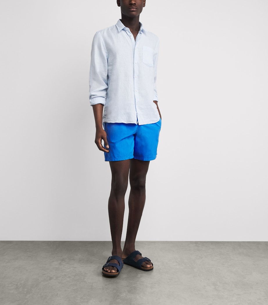 Vilebrequin Mens Linen Shirt Bleu Ciel Image 2
