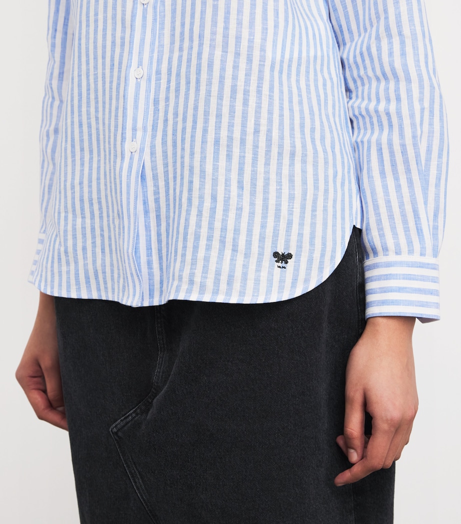 Linen Stripe Shirt LIGHT BLUE Image 6