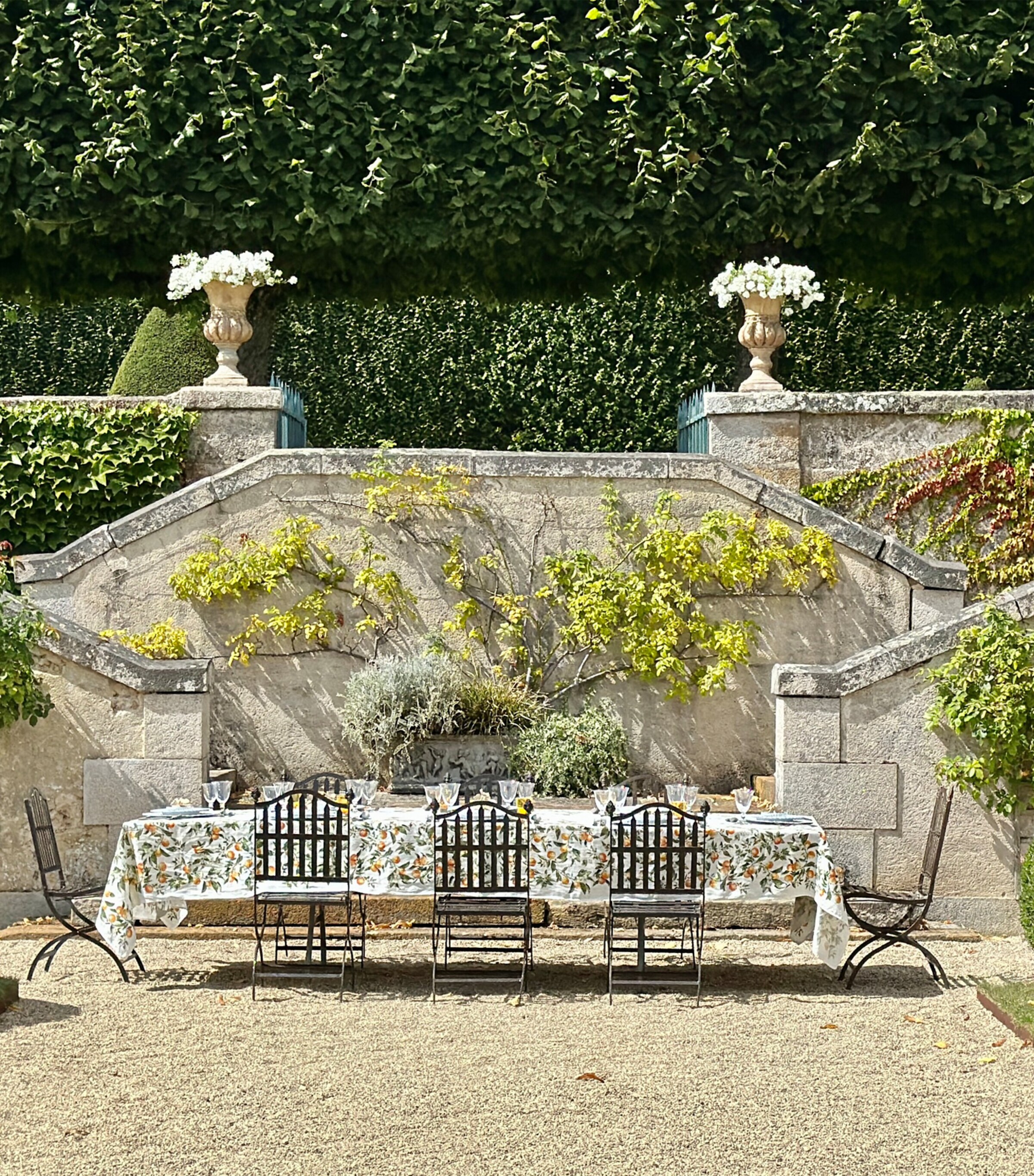 Linen L'Orangerie Tablecloth (380cm x 165cm) ORANGE Image 3