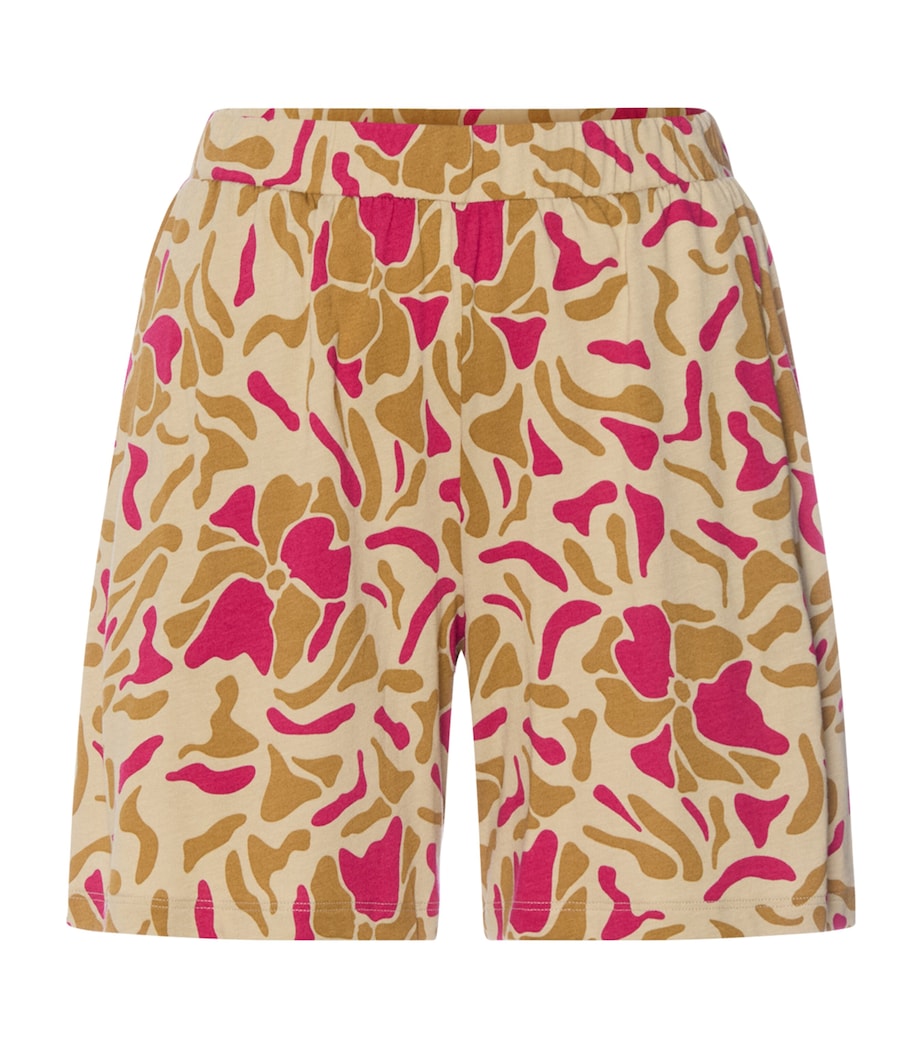 Hanro Womens Cotton-Modal Printed Shorts Illustrated Petals Image 1