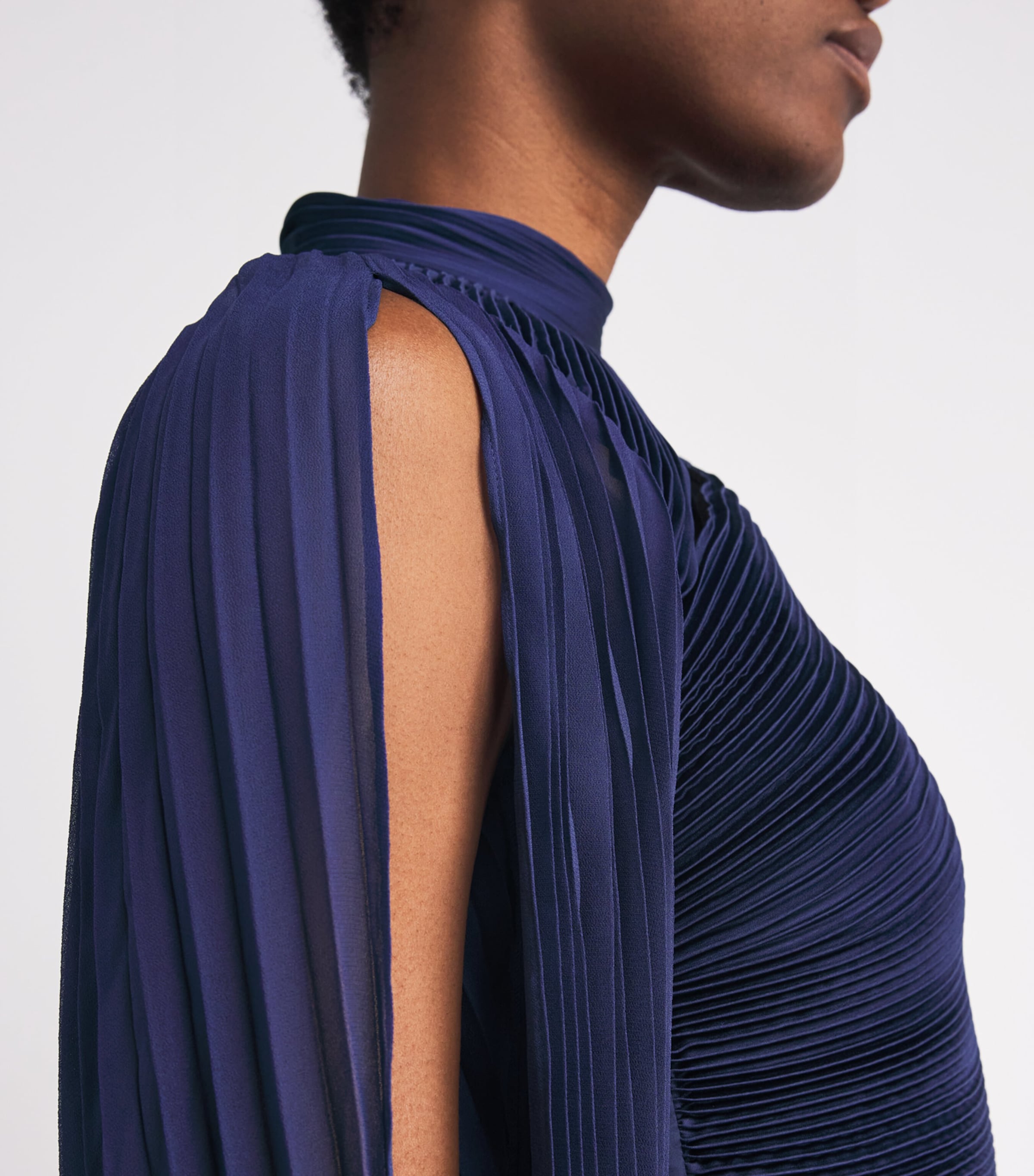 Pleated Aurelie Mini Dress B401 MIDNIGHT BLUE Image 4