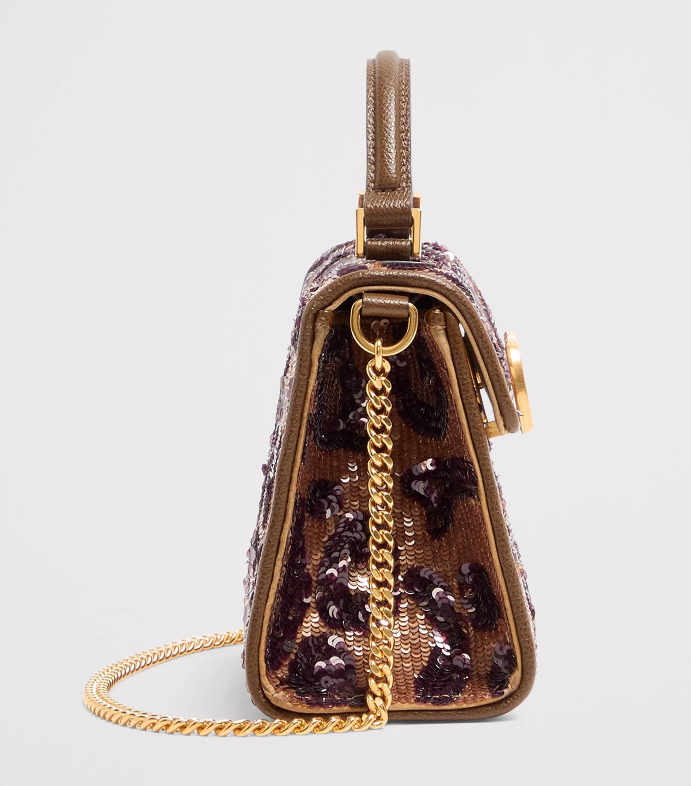 Valentino Garavani Mini Silk Embellished VSLING Top-Handle Bag Fjy Image 3