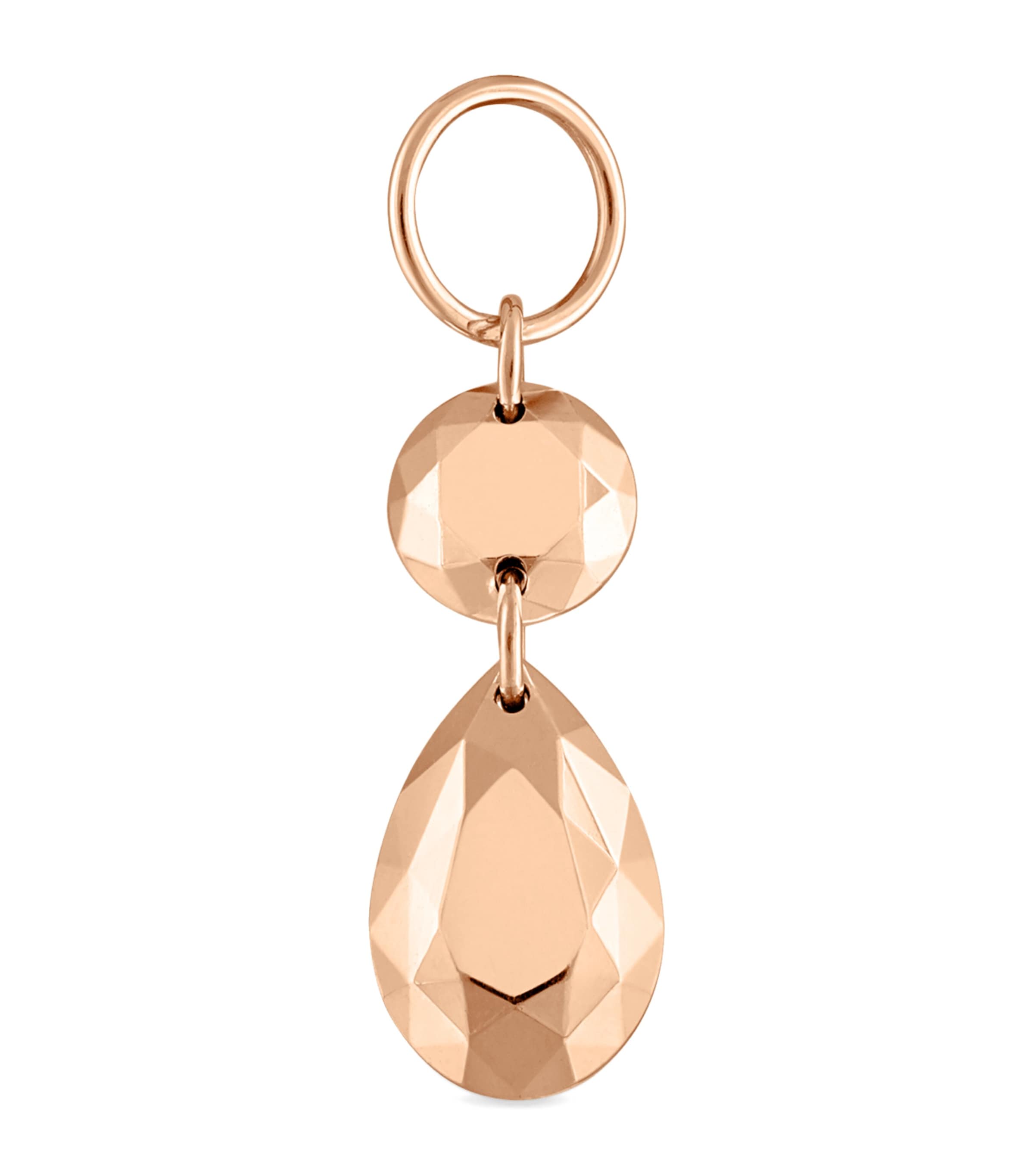 Maria Tash Double Faceted Gold Charm In Rose Gold