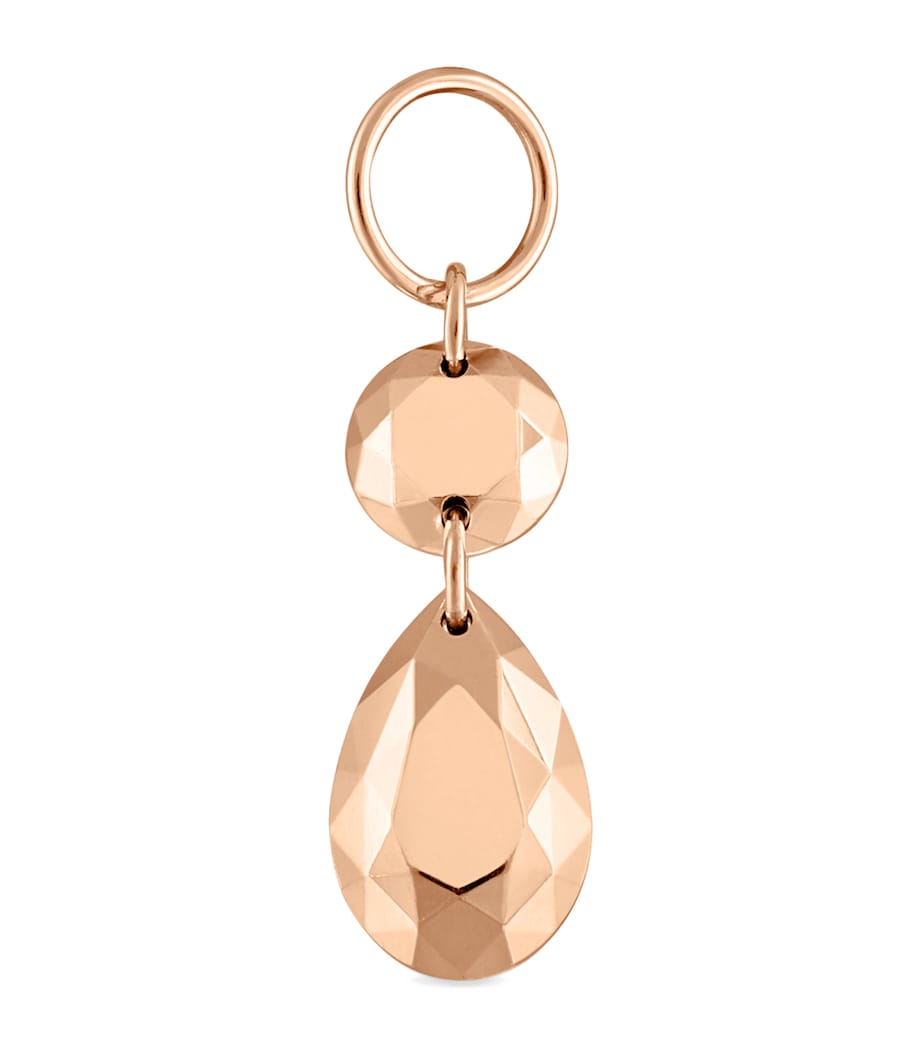 Double Faceted Gold Charm ROSE GOLD Image 1