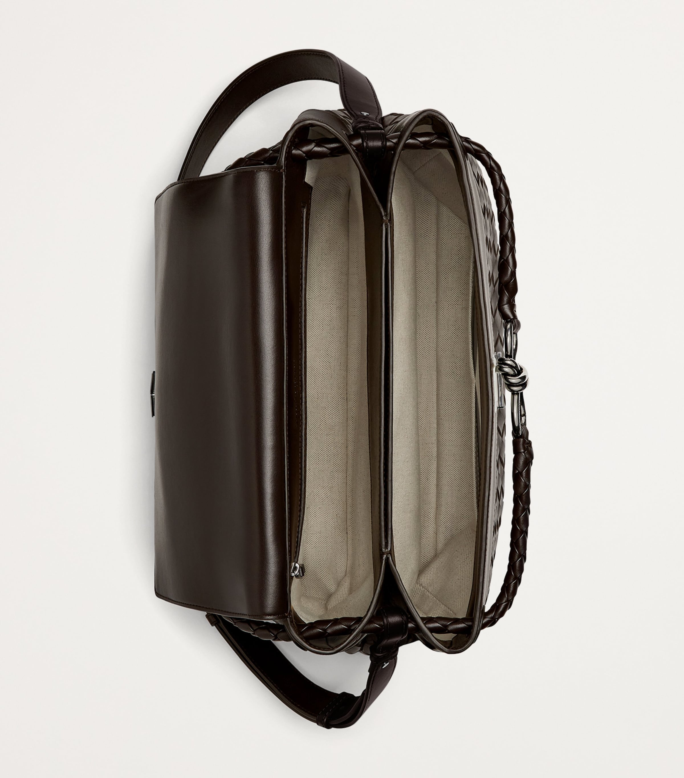 Bottega Veneta Medium Leather Andiamo Messenger Bag | Harrods US