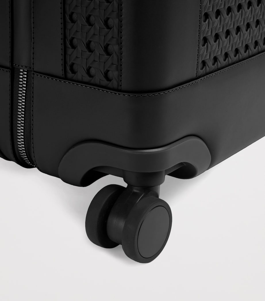 Leather Carry-On Suitcase (55cm) BLACK Image 8