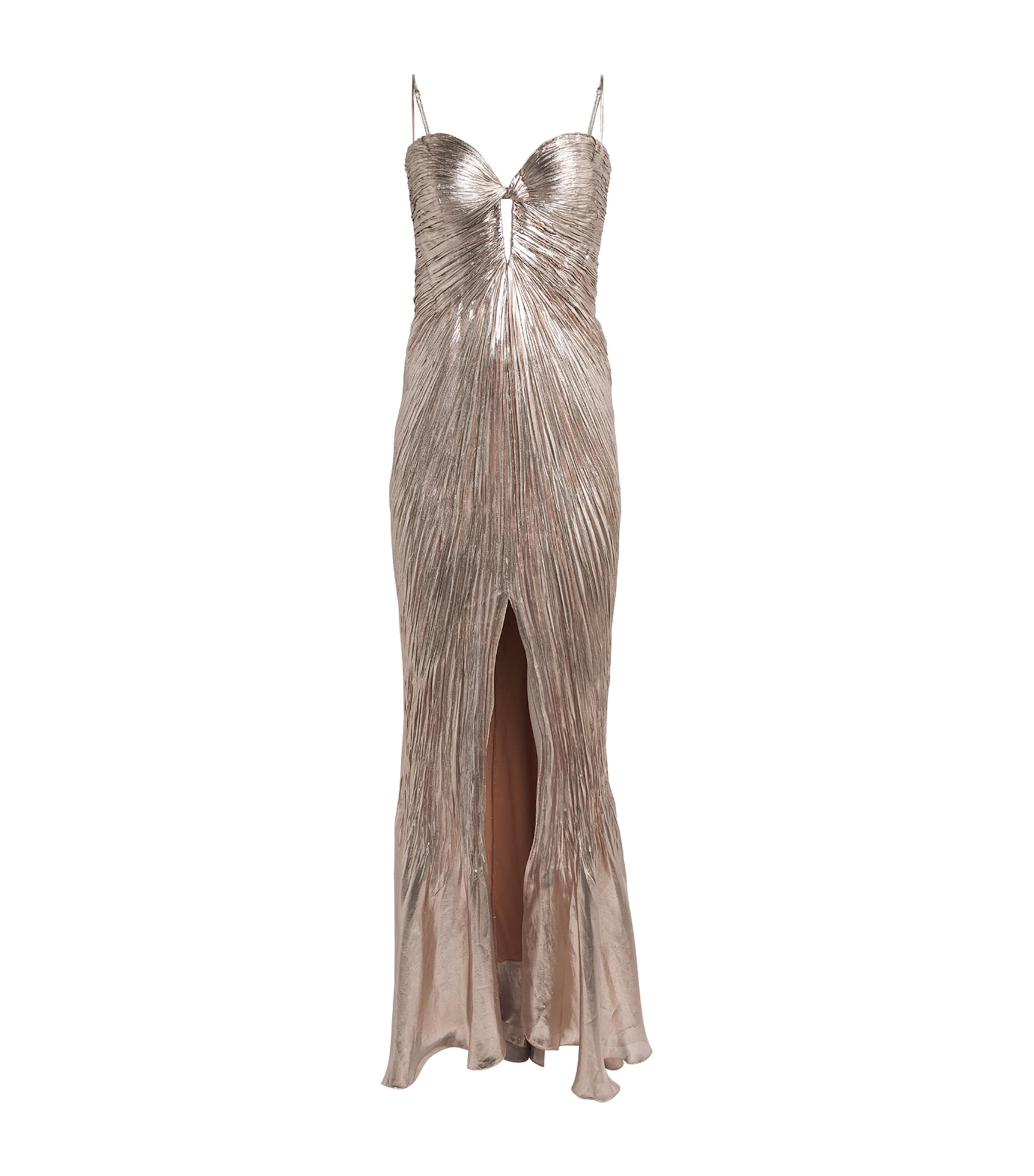 slim fit dress slacks Lucia | Ostrich Feather & Golden Sequin Heirloom Dress