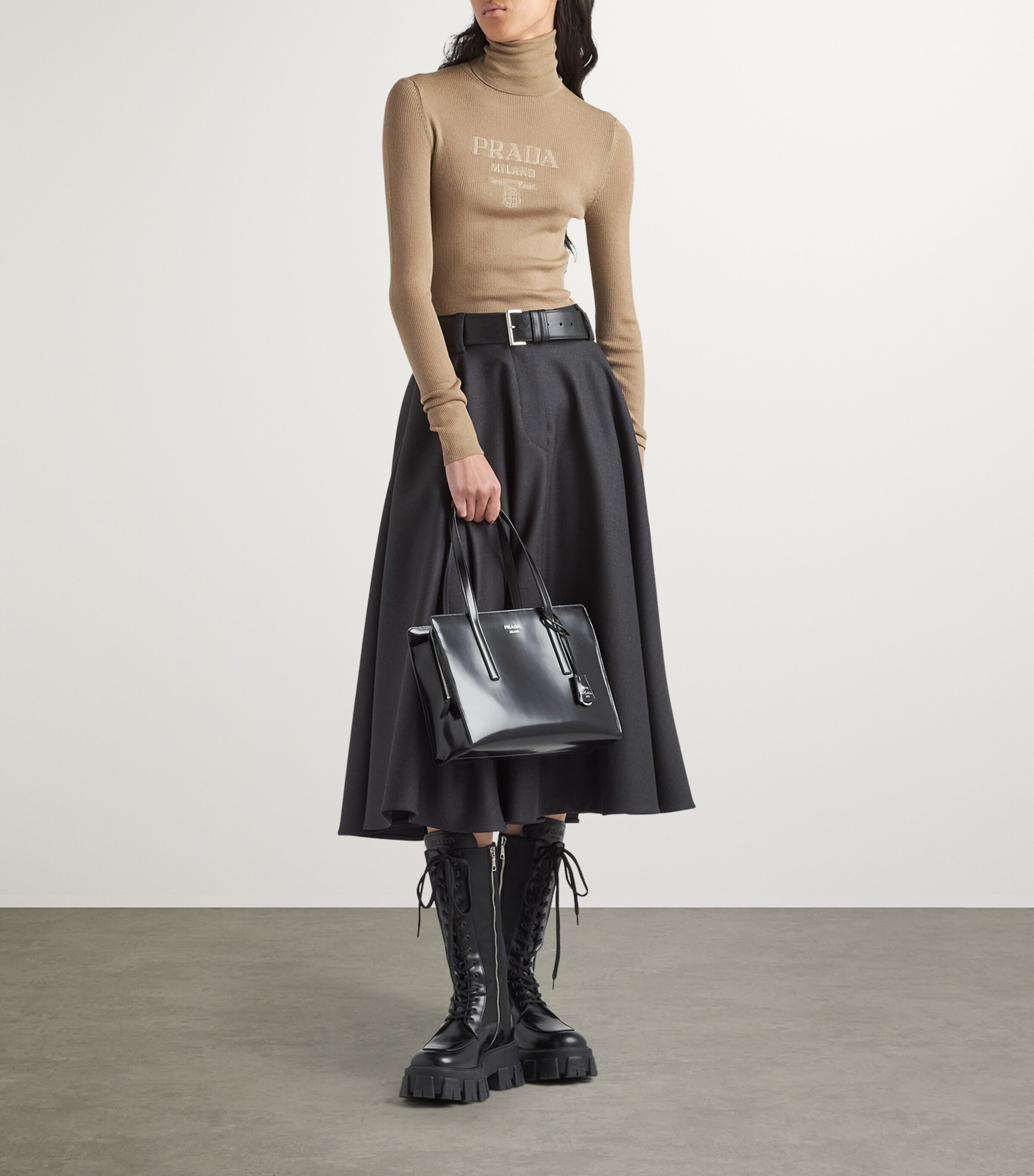 Wool Logo Rollneck Sweater F0040 Image 2