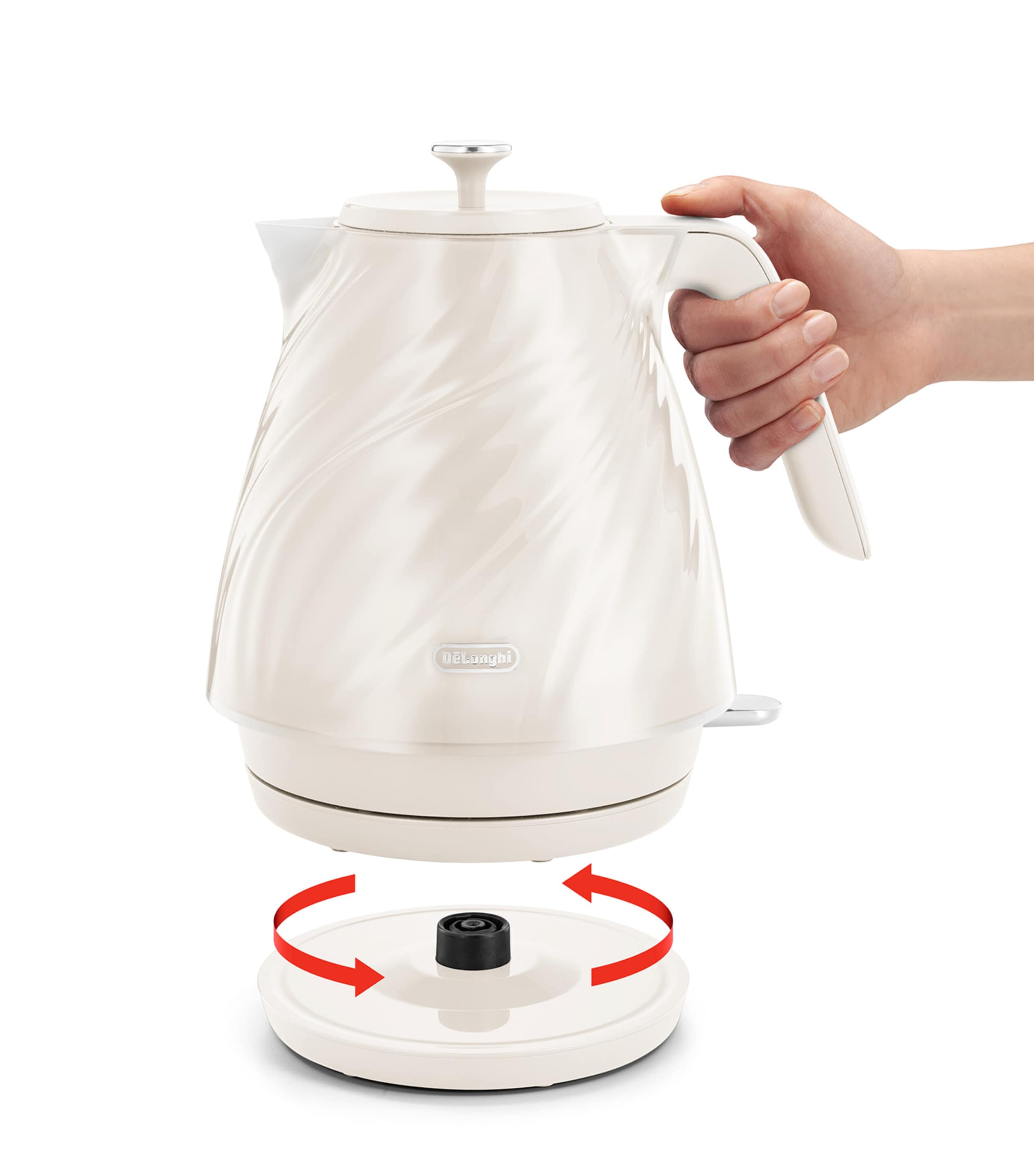 De'Longhi Ballerina Seta Kettle Silky Cream Image 2