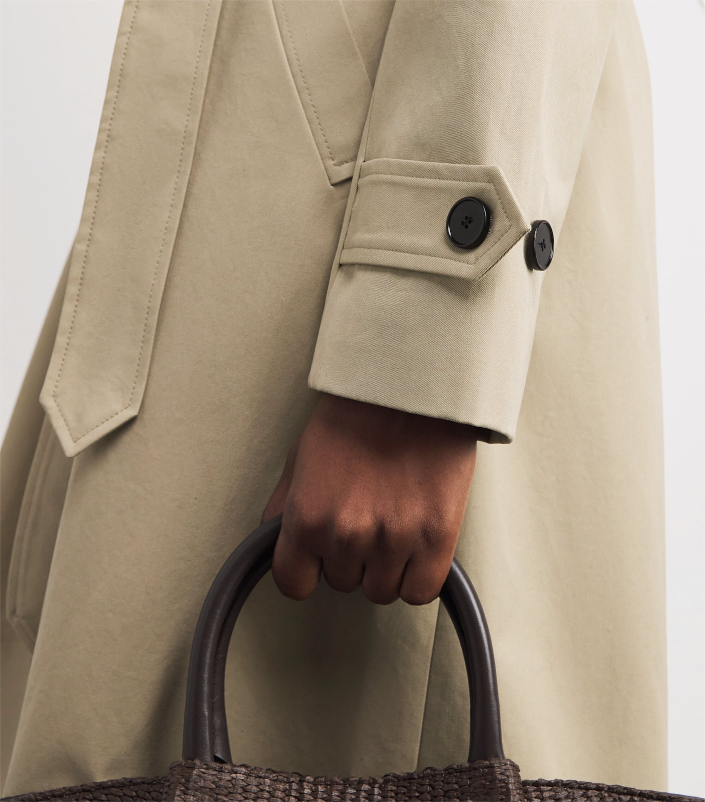 Cotton Chatsworth Trench Coat DARK STONE Image 6