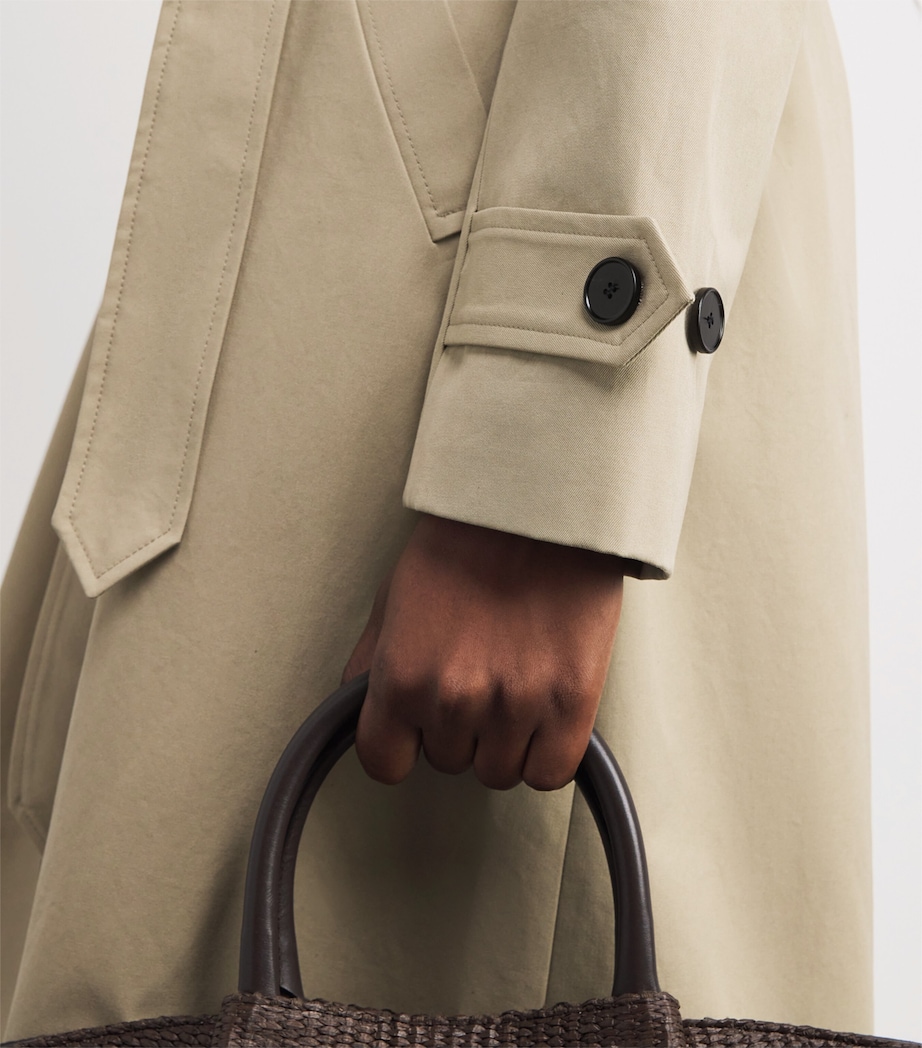 Cotton Chatsworth Trench Coat DARK STONE Image 6