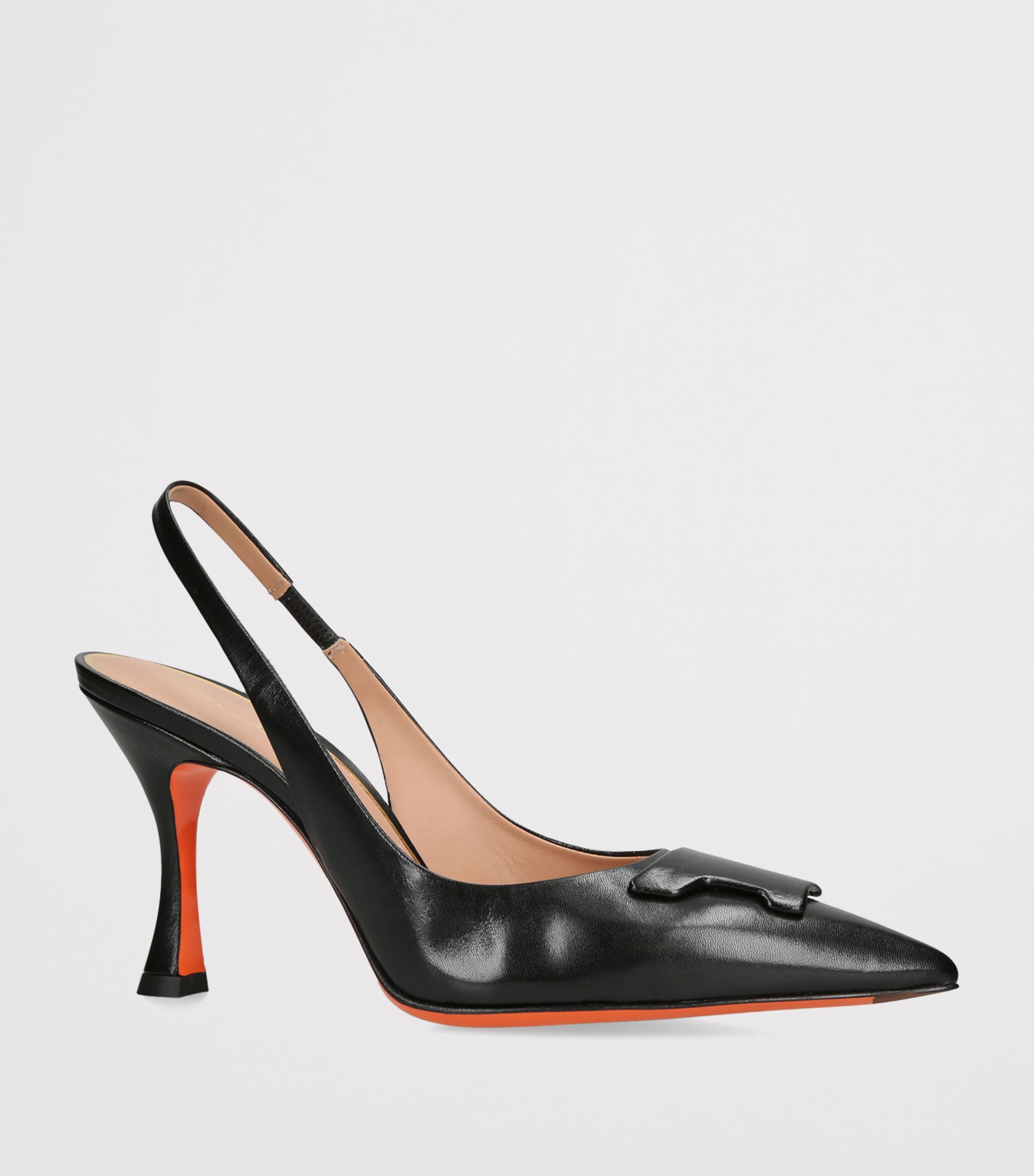 Santoni Leather Taylor Pumps 85 Black Image 3