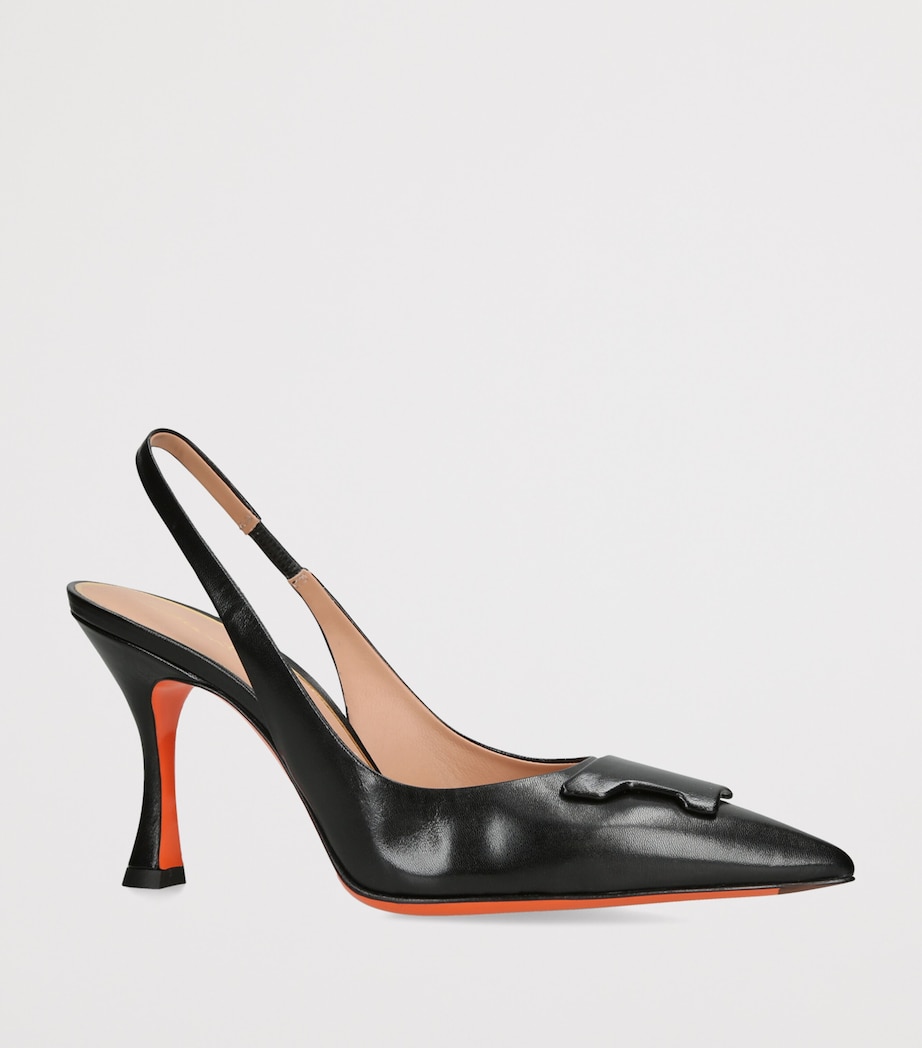 Santoni Leather Taylor Pumps 85 Black Image 3