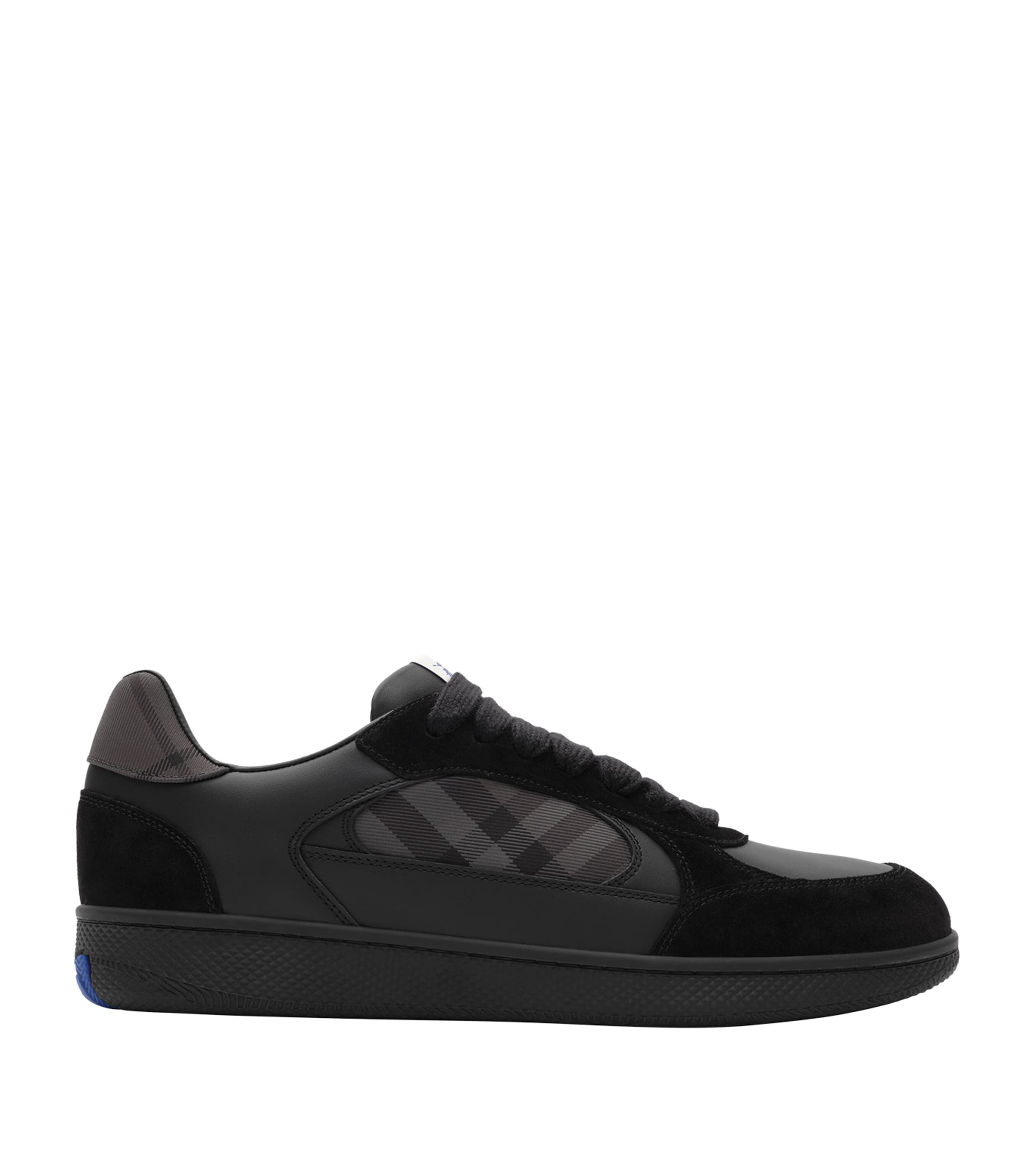 Burberry Leather Check Terrace Sneakers Blackirongreyipchk Image 1