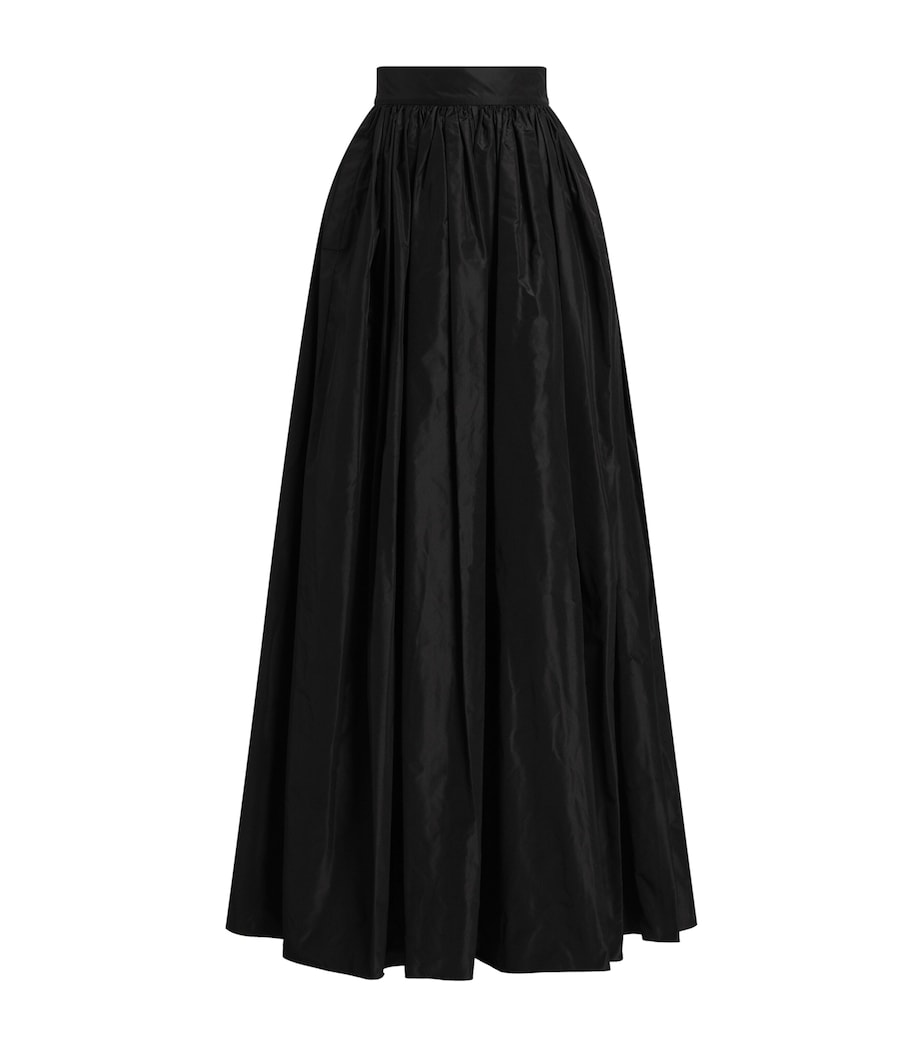 Taffeta Circle Maxi Skirt N0000-BLACK Image 1