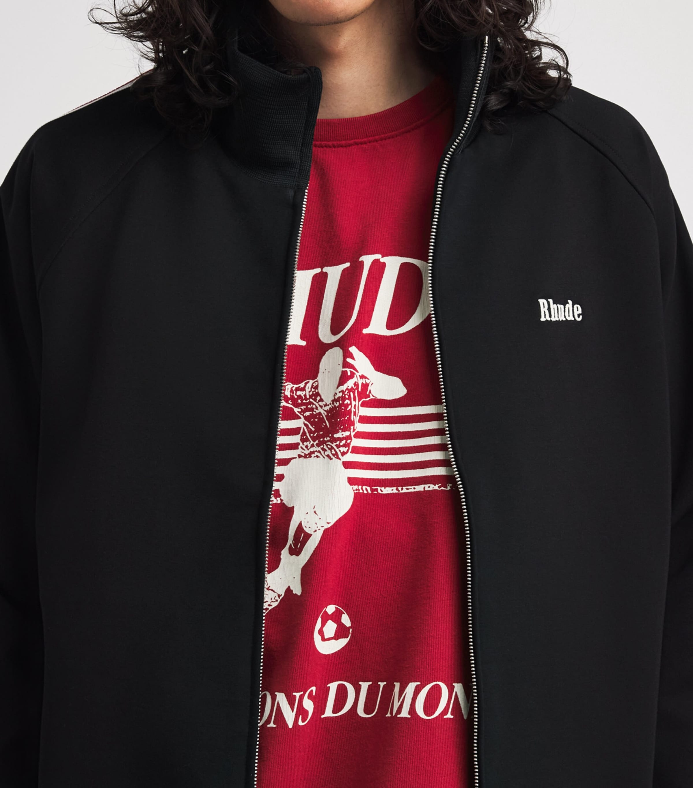 Rhude Mens Cotton Set Piece T-Shirt Vntg Red/wht Image 3