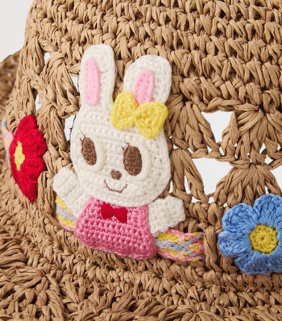 Miki House Raffia Bunny Sun Hat Image 6