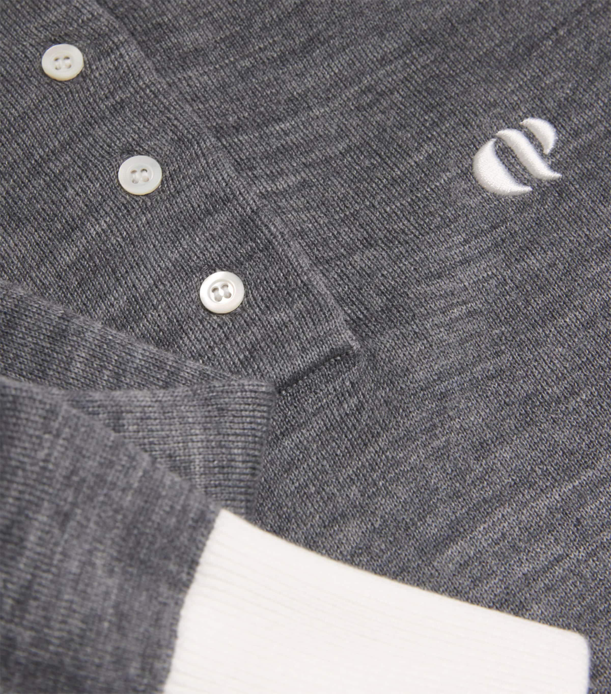 Knitted Logo Polo Shirt ANTHRACITE Image 5