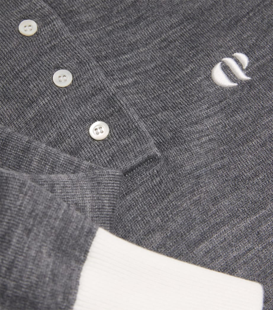 Knitted Logo Polo Shirt ANTHRACITE Image 5