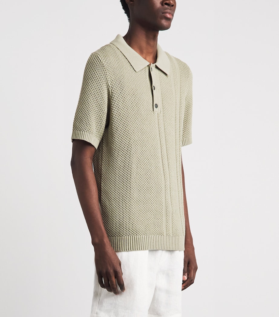 CHÉ Mens Cotton Santino Polo Shirt Sage Image 4