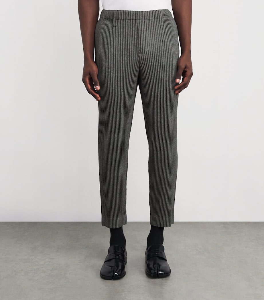 Wool-Effect Pleated Tailored Trousers 12-GRAY Image 3
