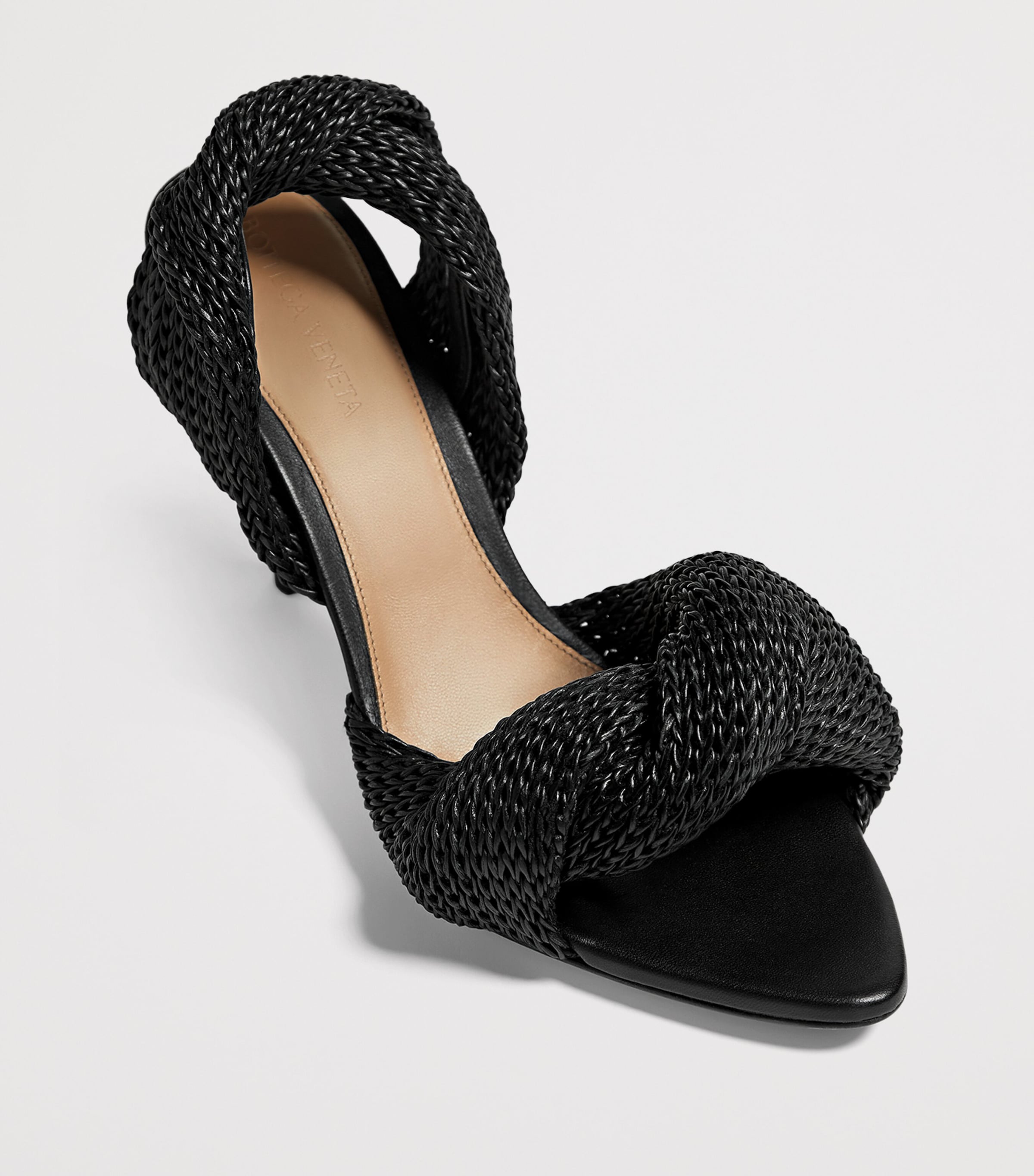 Bottega Veneta Lambskin Woven Grace Slingback Sandals 90 Image 3