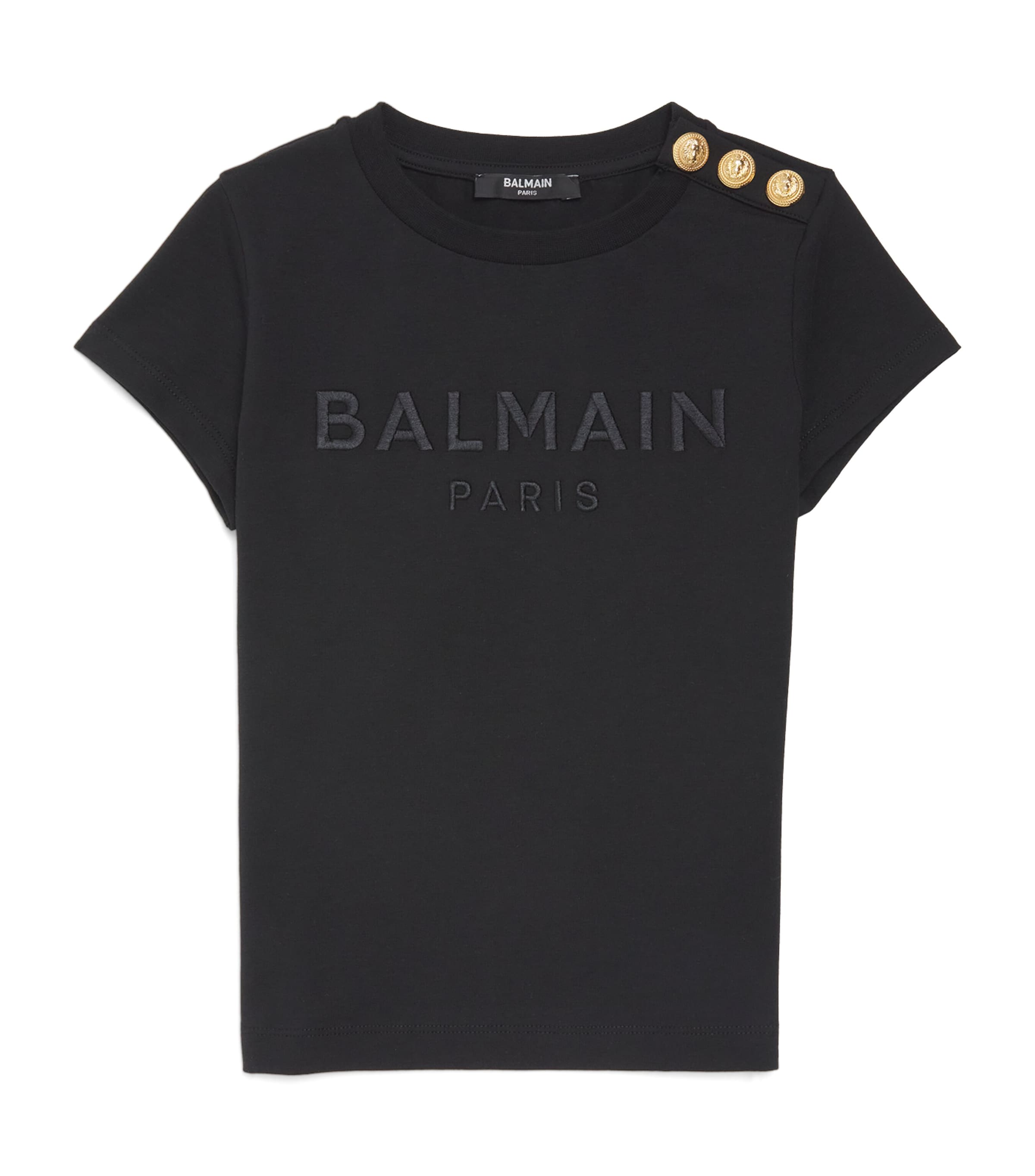 Button-Detail T-Shirt (4-14 Years) 930NE NERO/NERO Image 1