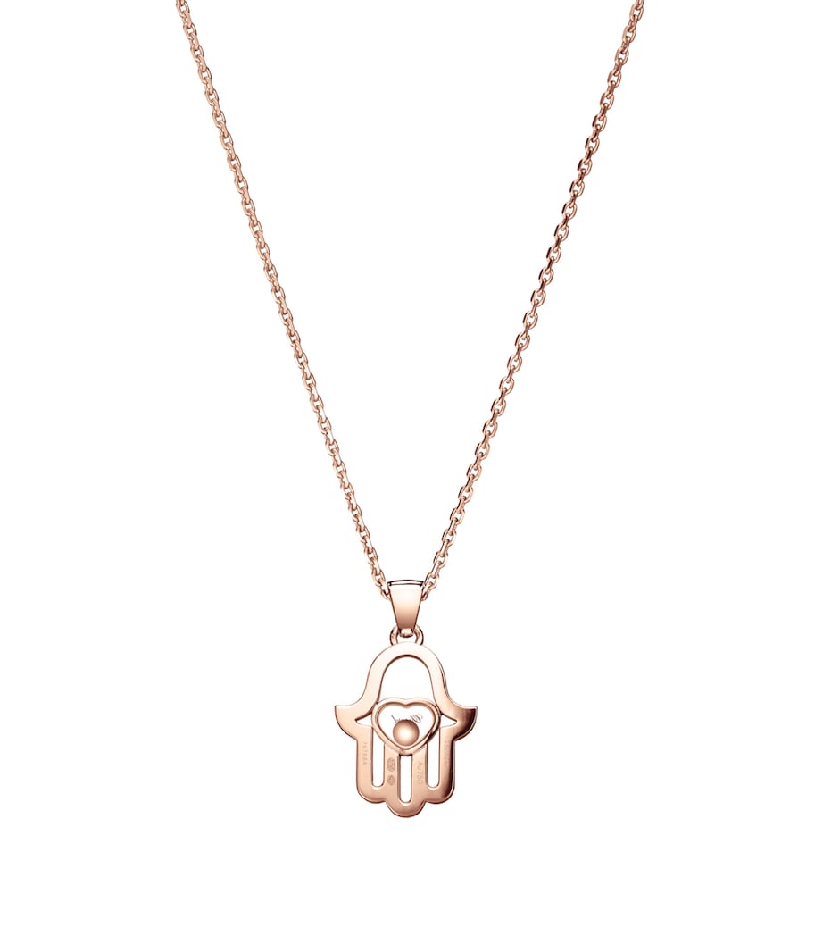 Rose Gold and Diamond Good Luck Necklace 18K ROSE GOLD Image 3