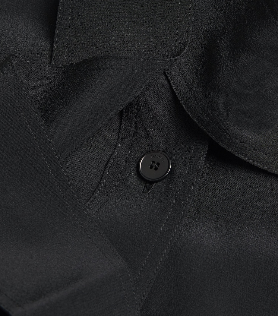 Crepe de Soie Silk Lamy Blouse BLACK Image 5