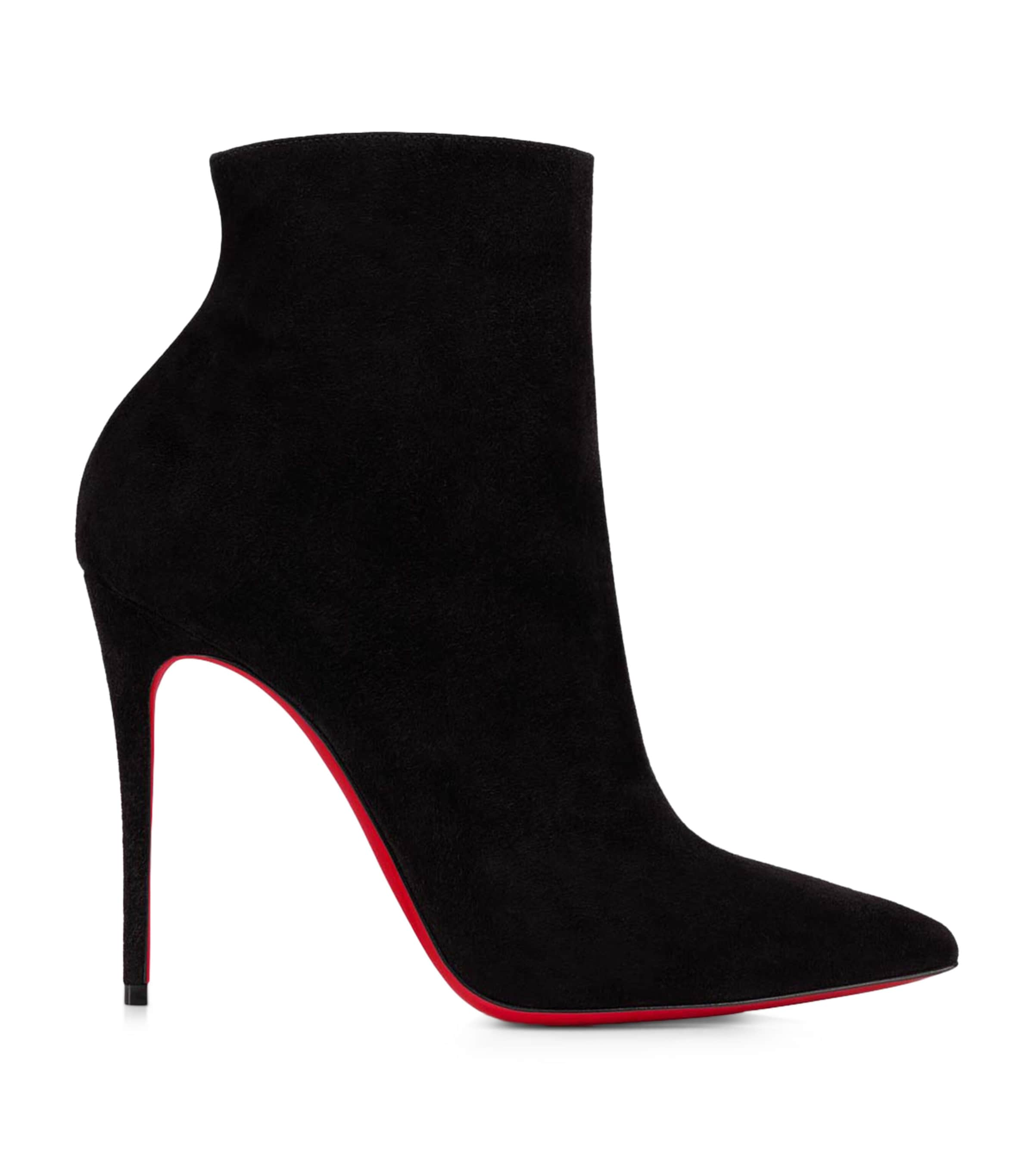 Shop Christian Louboutin So Kate Suede Heeled Boots 100 In Black