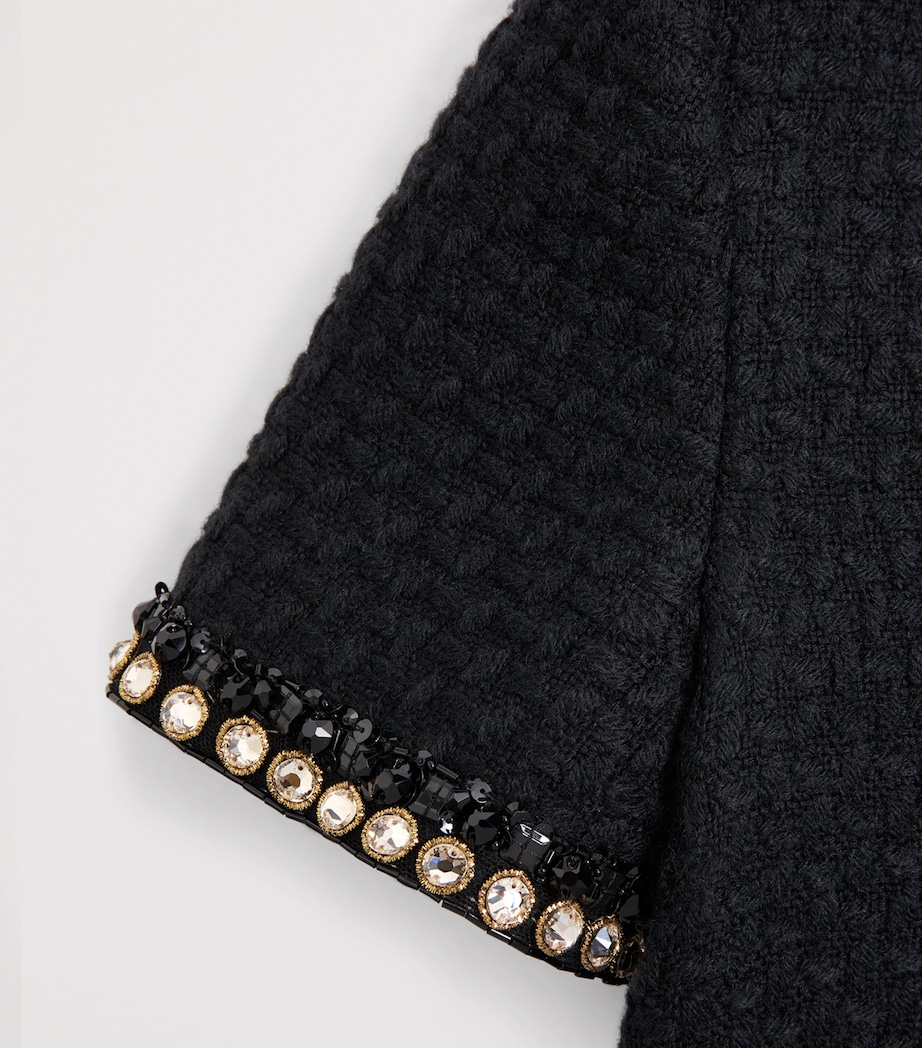 Virgin Wool-Blend Mini Dress NUD Image 8