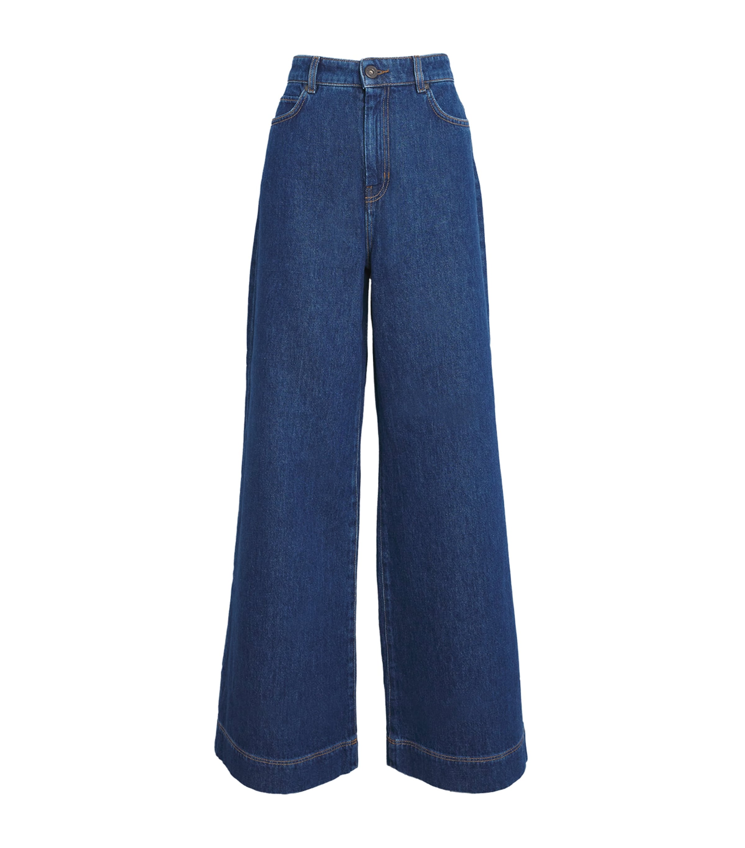 Weekend Max Mara Wide-leg High-rise Jeans In Blue