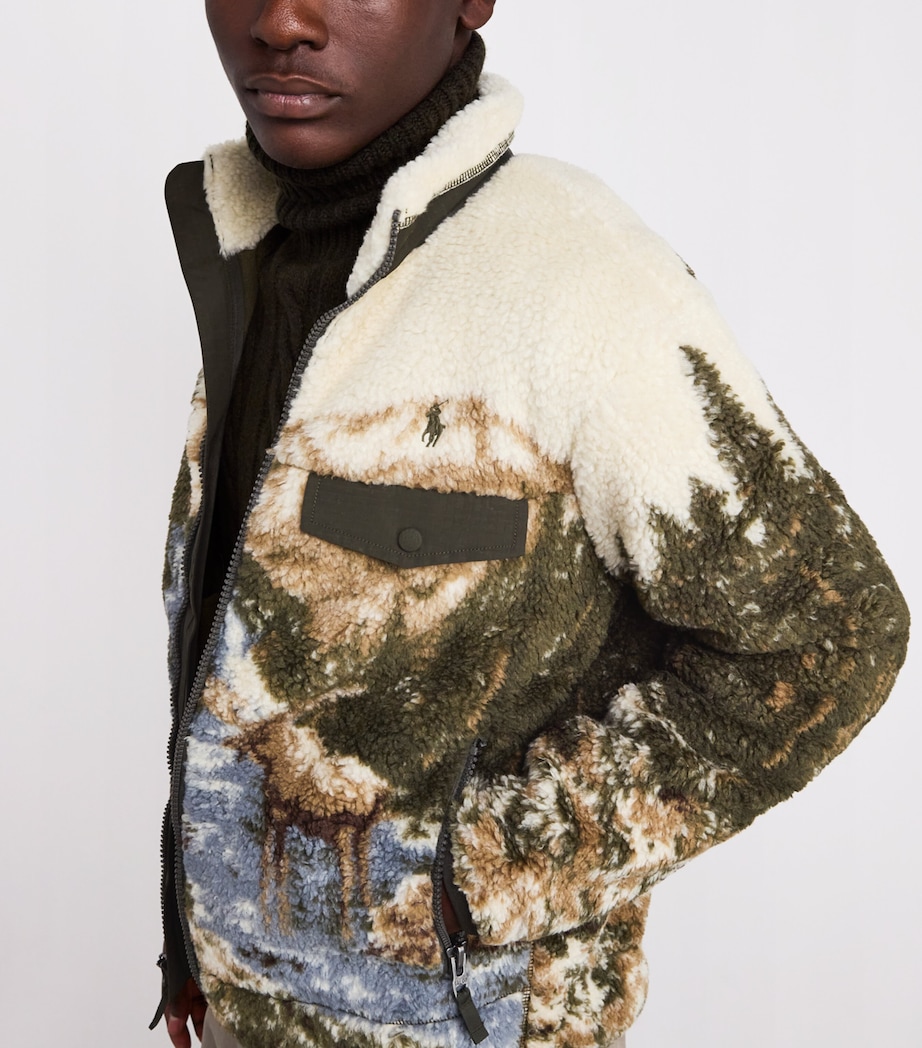 Fleece Mountain Graphic Jacket MULTI Image 6