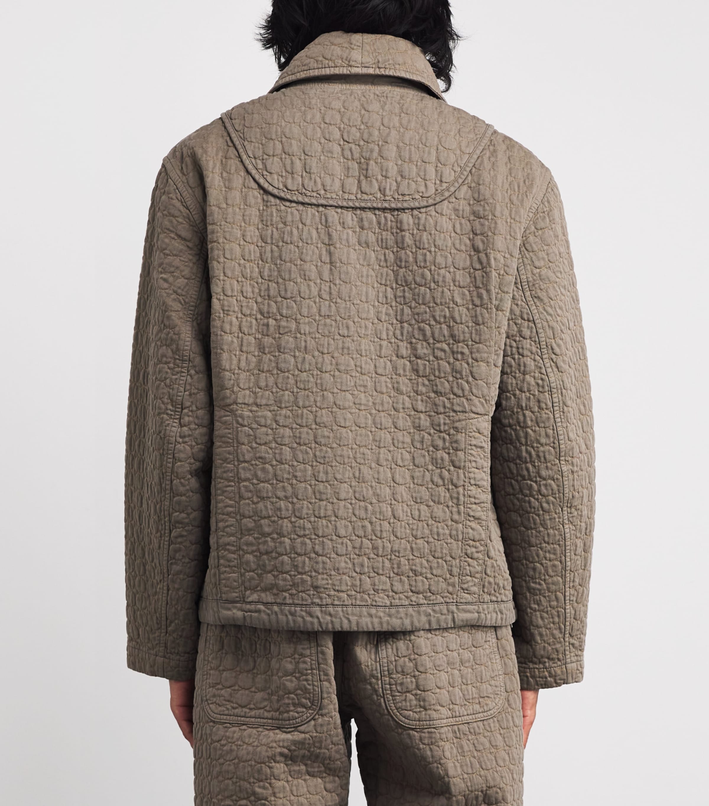 Cotton Quilted Circle Jacket SAND Image 4