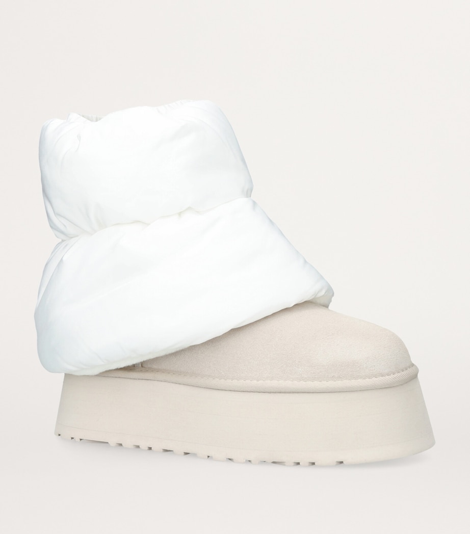 Suede Mini Dipper Puffer Boots 50 WHITE Image 3