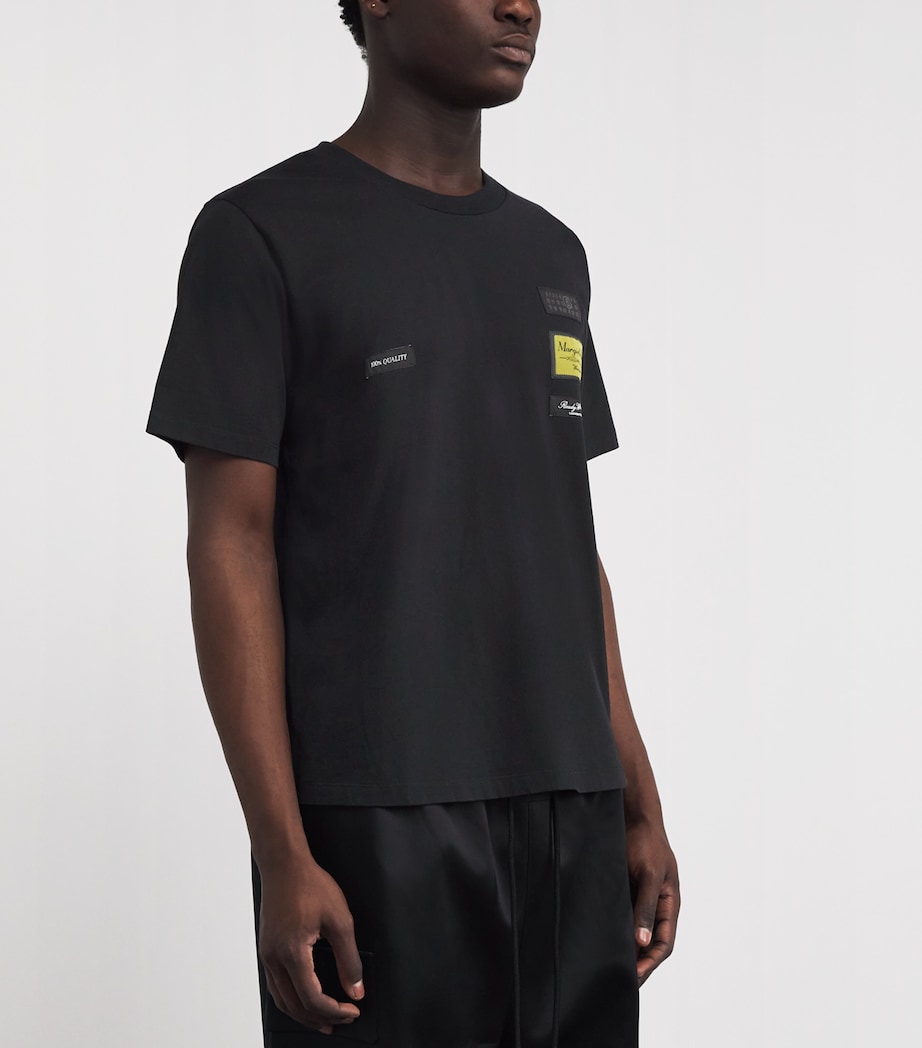 Cotton Label Appliqué T-Shirt 900 Image 3