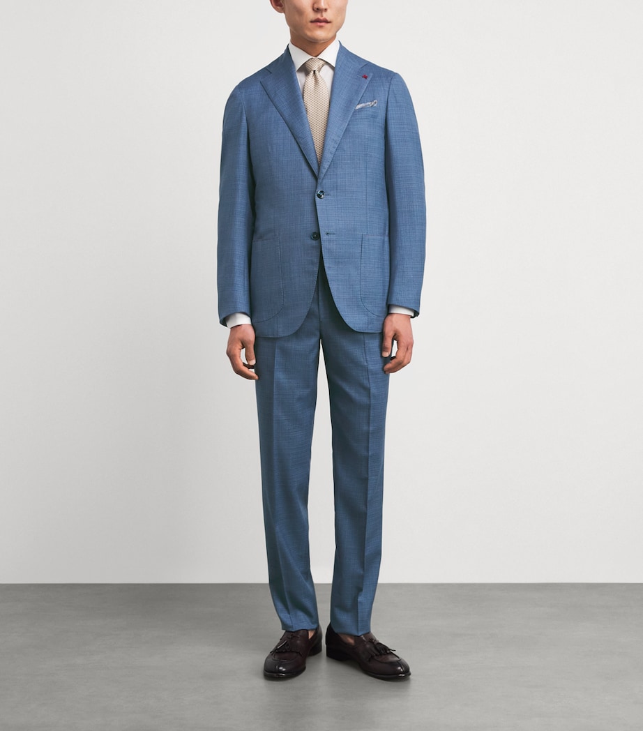 Isaia Mens Wool Single-Breasted Blazer Image 2