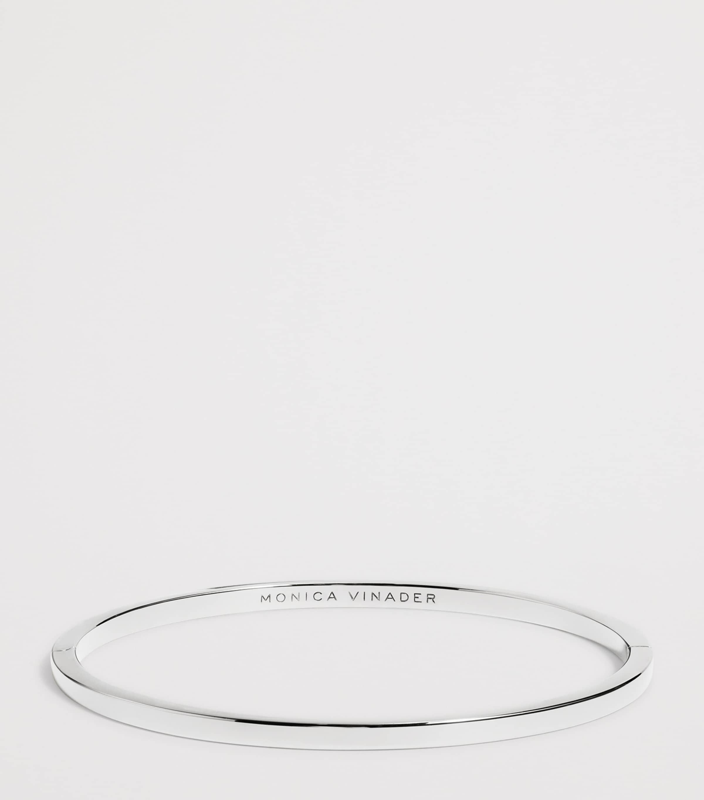 Monica Vinader Sterling Silver Essential Slim Bangle Silver Image 6