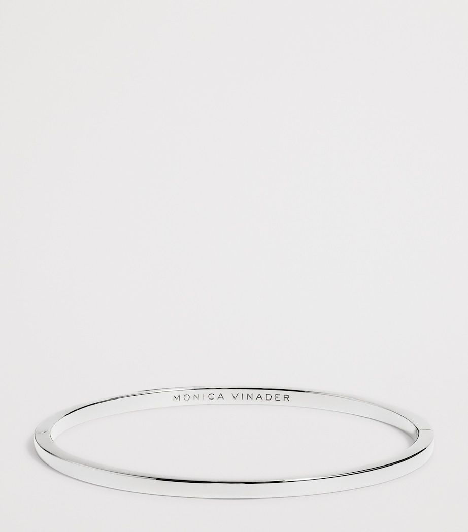 Monica Vinader Sterling Silver Essential Slim Bangle Silver Image 6