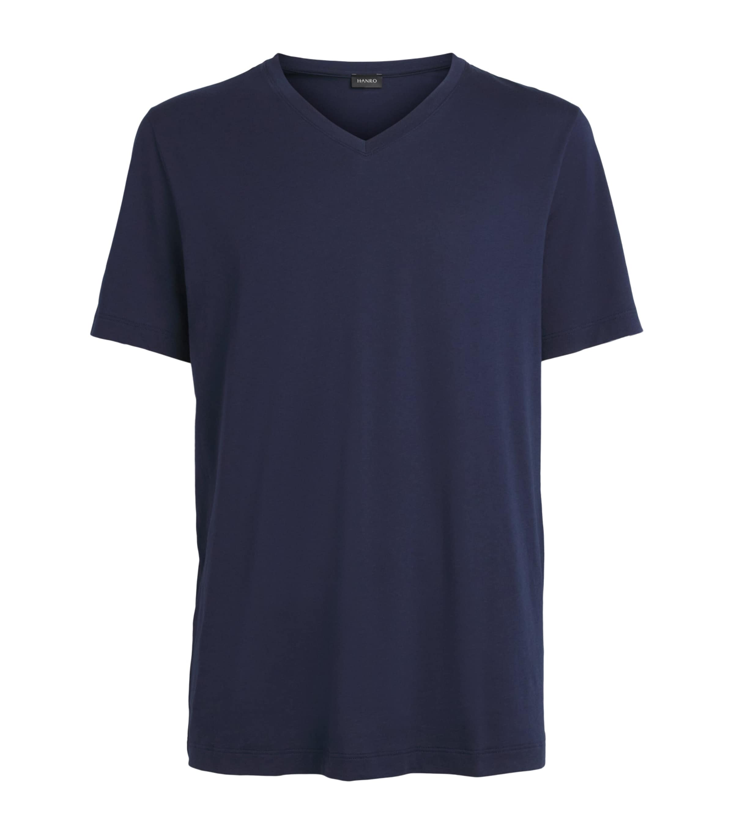 Hanro Mens Cotton Night & Day T-Shirt Deep Navy Image 1