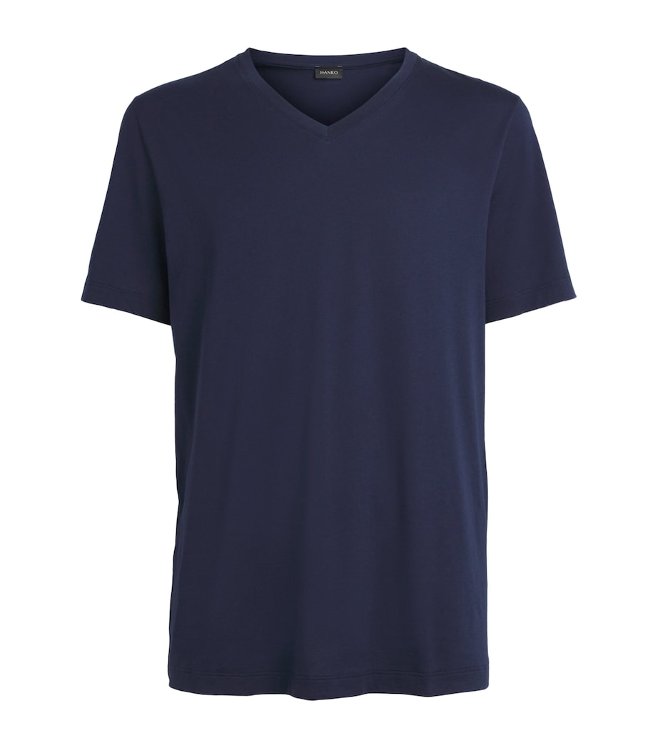 Hanro Mens Cotton Night & Day T-Shirt Deep Navy Image 1