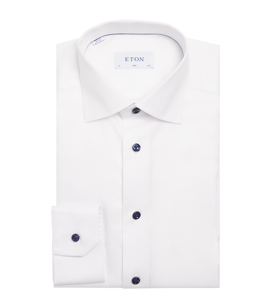 Signature Twill Slim Fit Shirt WHITE Image 1