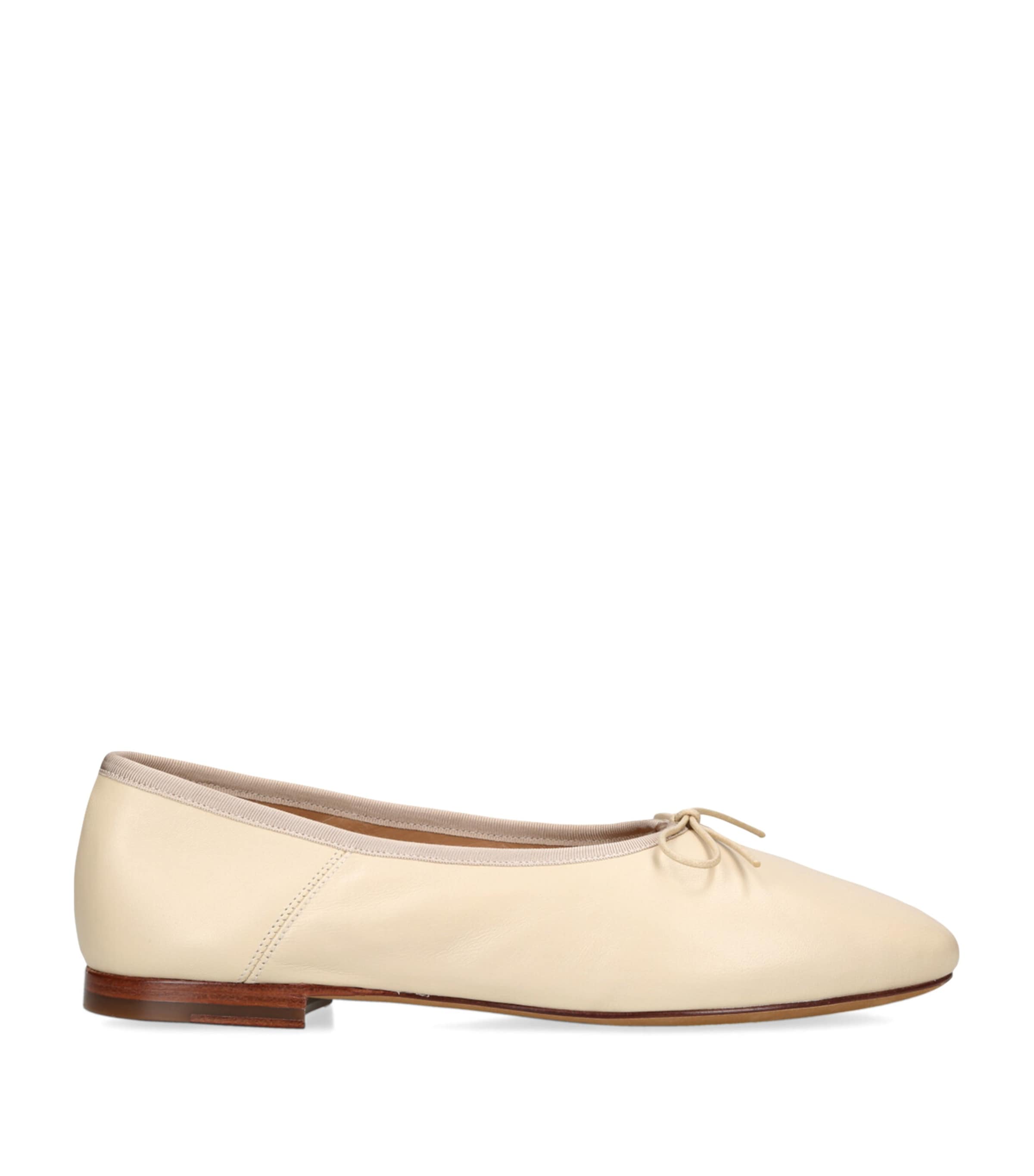 Mansur Gavriel Leather Dream Ballet Flats In Brown