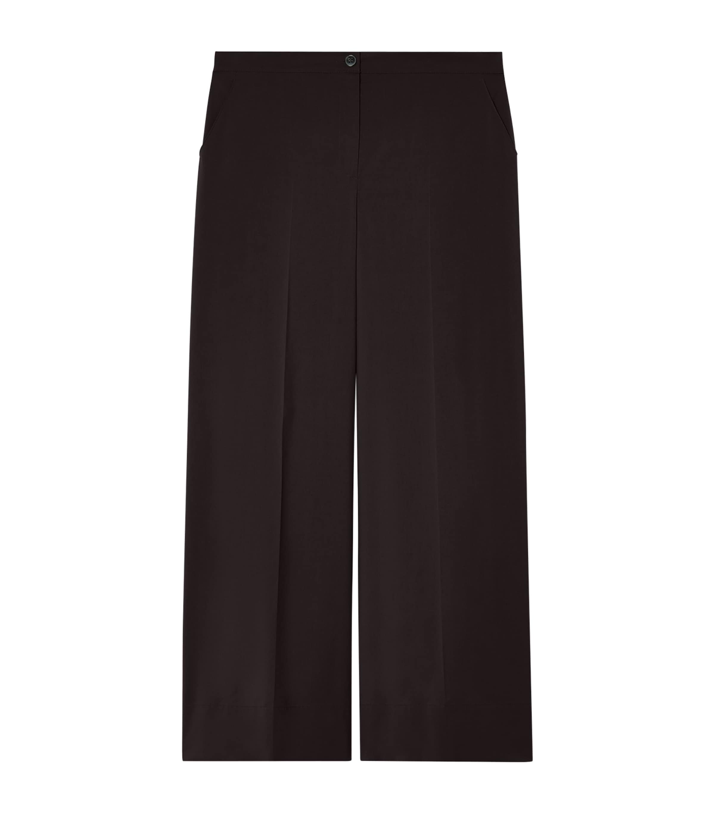 Marina Rinaldi Womens Wide-Leg Trousers Black Image 1