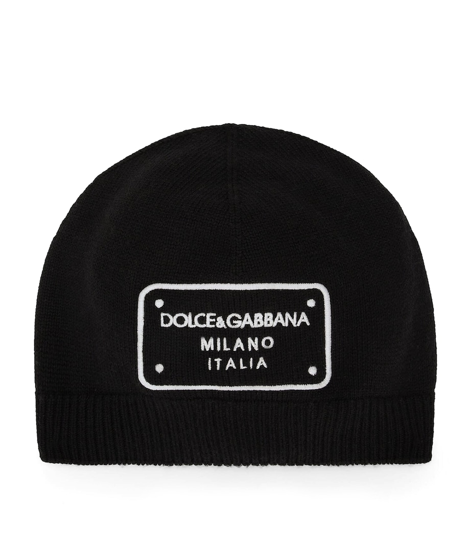 Wool Logo-Patch Beanie N0000-BLACK Image 1