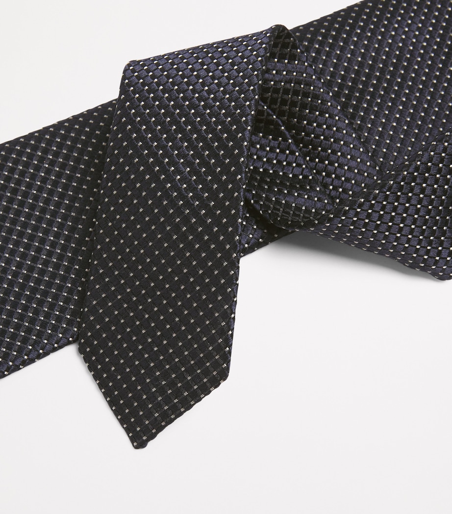 Silk Jacquard Polka Dot Tie FC099 Image 3