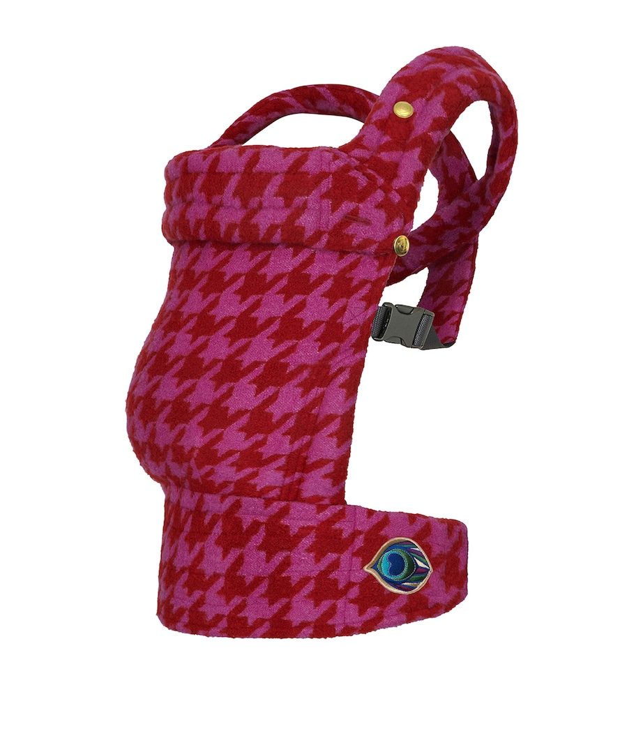 Artipoppe Cashmere-Cotton-Silk Zeitgeist Java Baby Carrier Red Pink Houndstooth Image 1