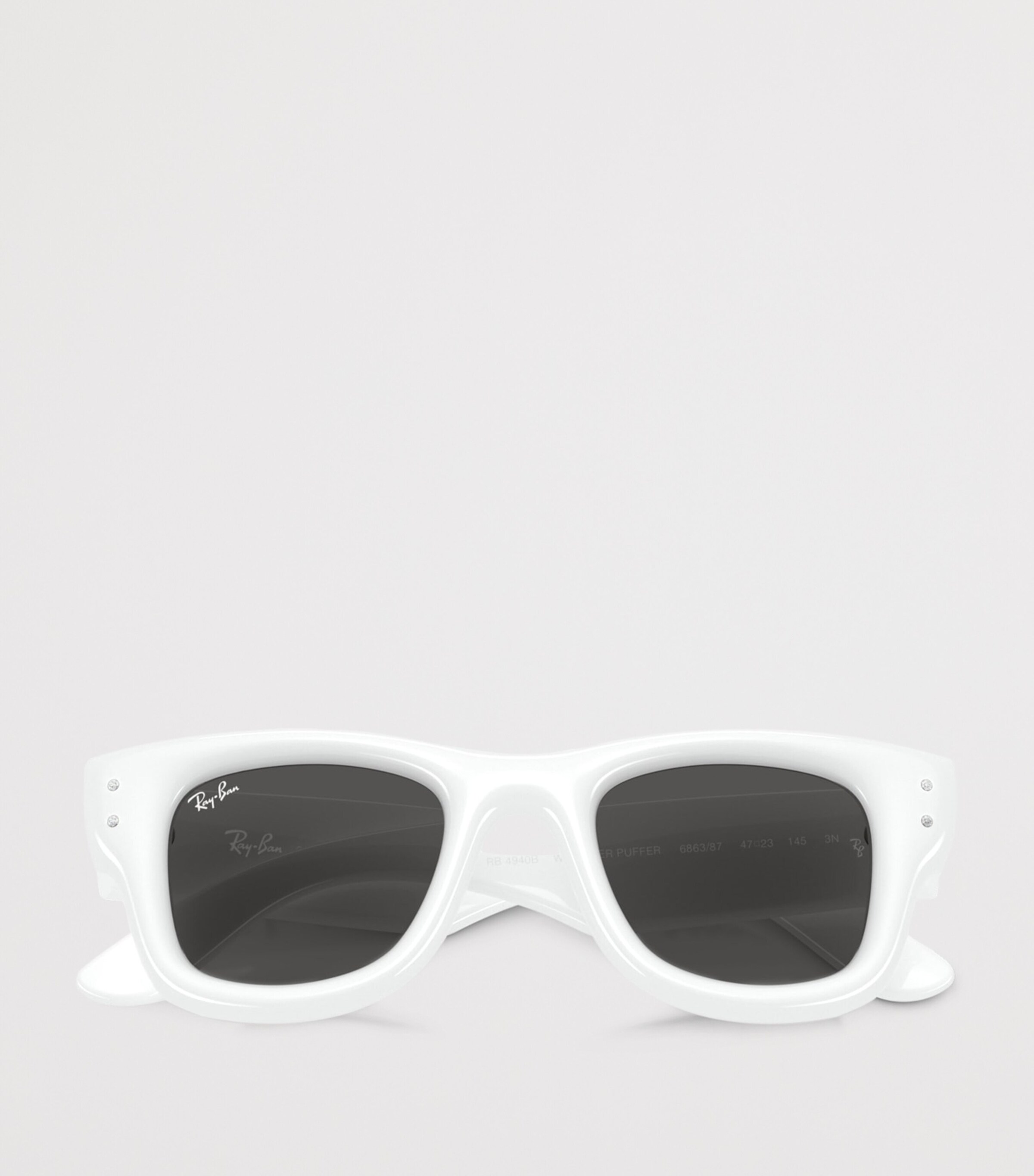 Ray-Ban Puffer Crystal Edition Wayfarer Sunglasses White Image 5